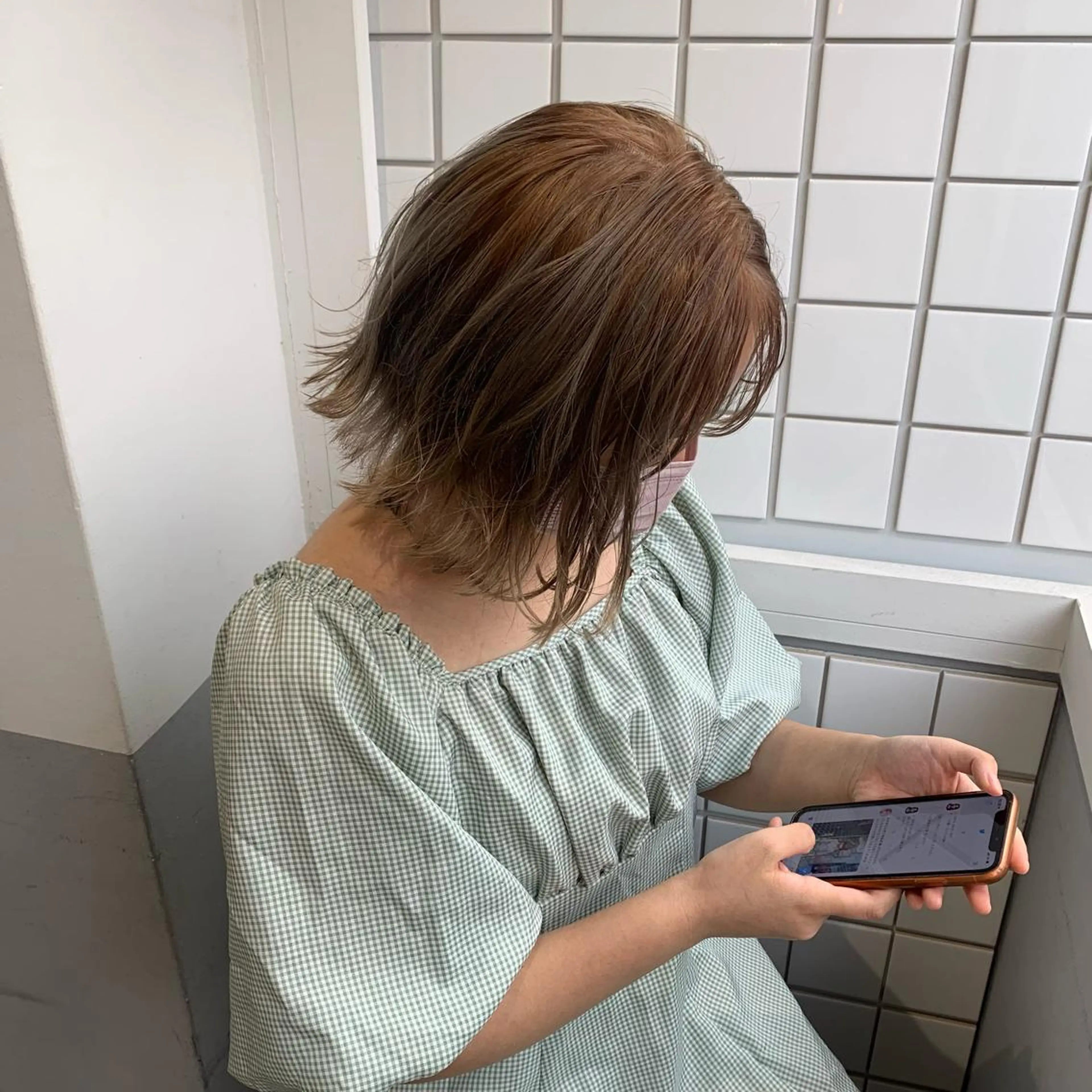 ミディアム カラー ヘアアレンジ 🎀オイダイラ モモカ🎀のヘアスタイル