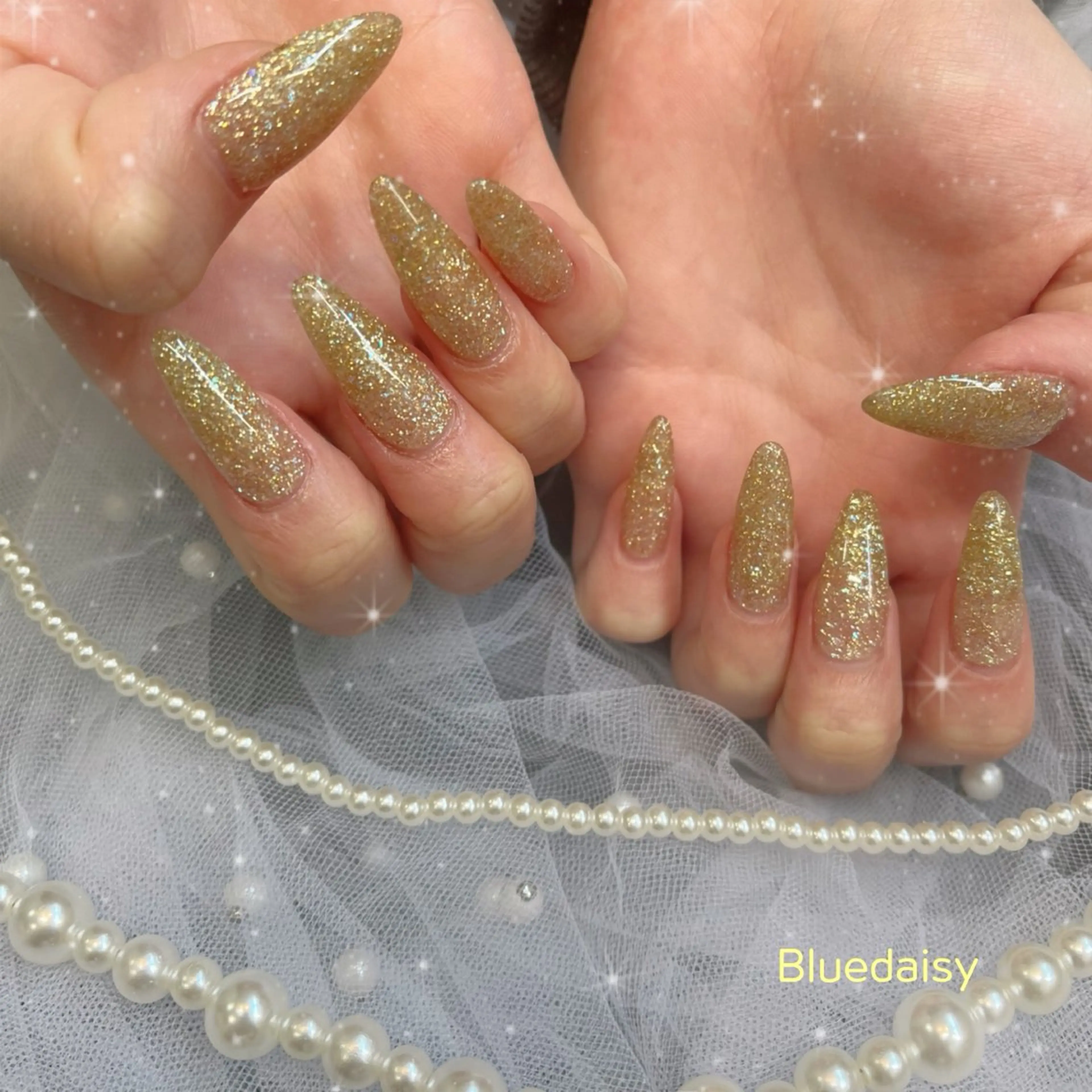 ネイル ゴールド ハンドネイル ブルーデイジー栄本店所属・BlueDaisy 栄本店のネイルデザイン