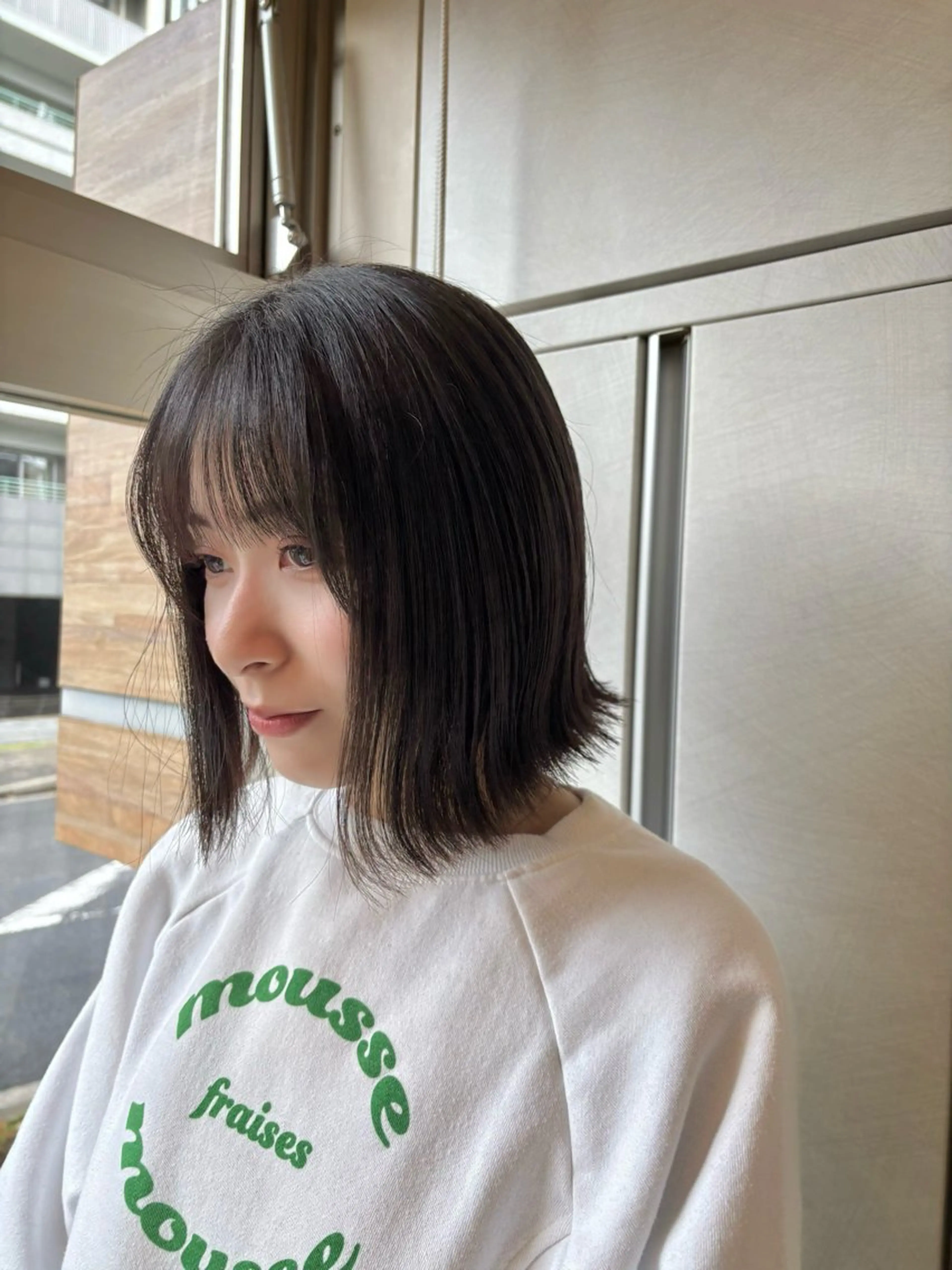 ショート ボブ 顔周りカット 小顔カット カット レイヤーカット/ボブ /nene🍥⋆*のヘアスタイル