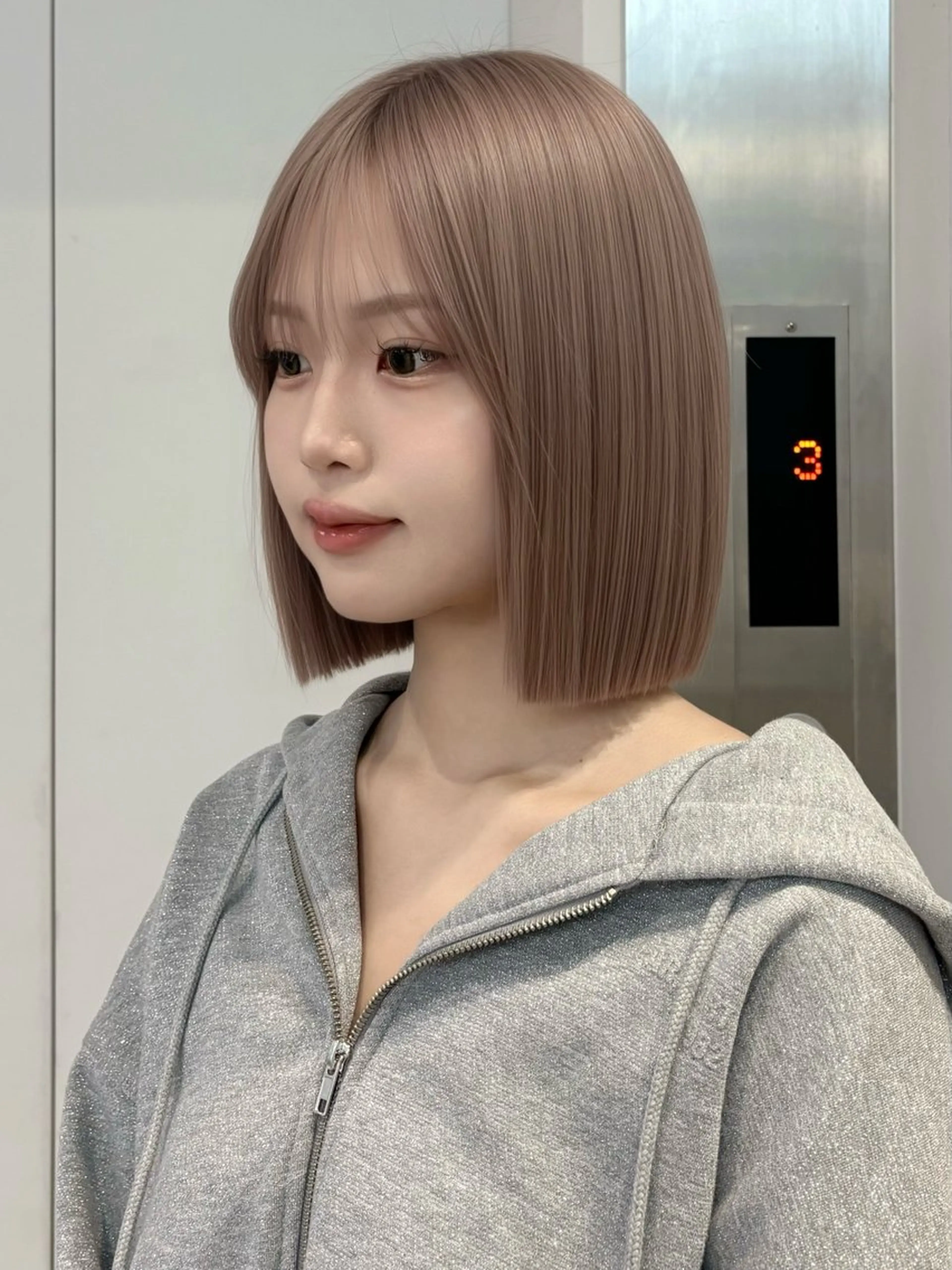 カラー ヘアカラー 新宿ෆ‪丸みショート /ボブ/cahoのヘアスタイル