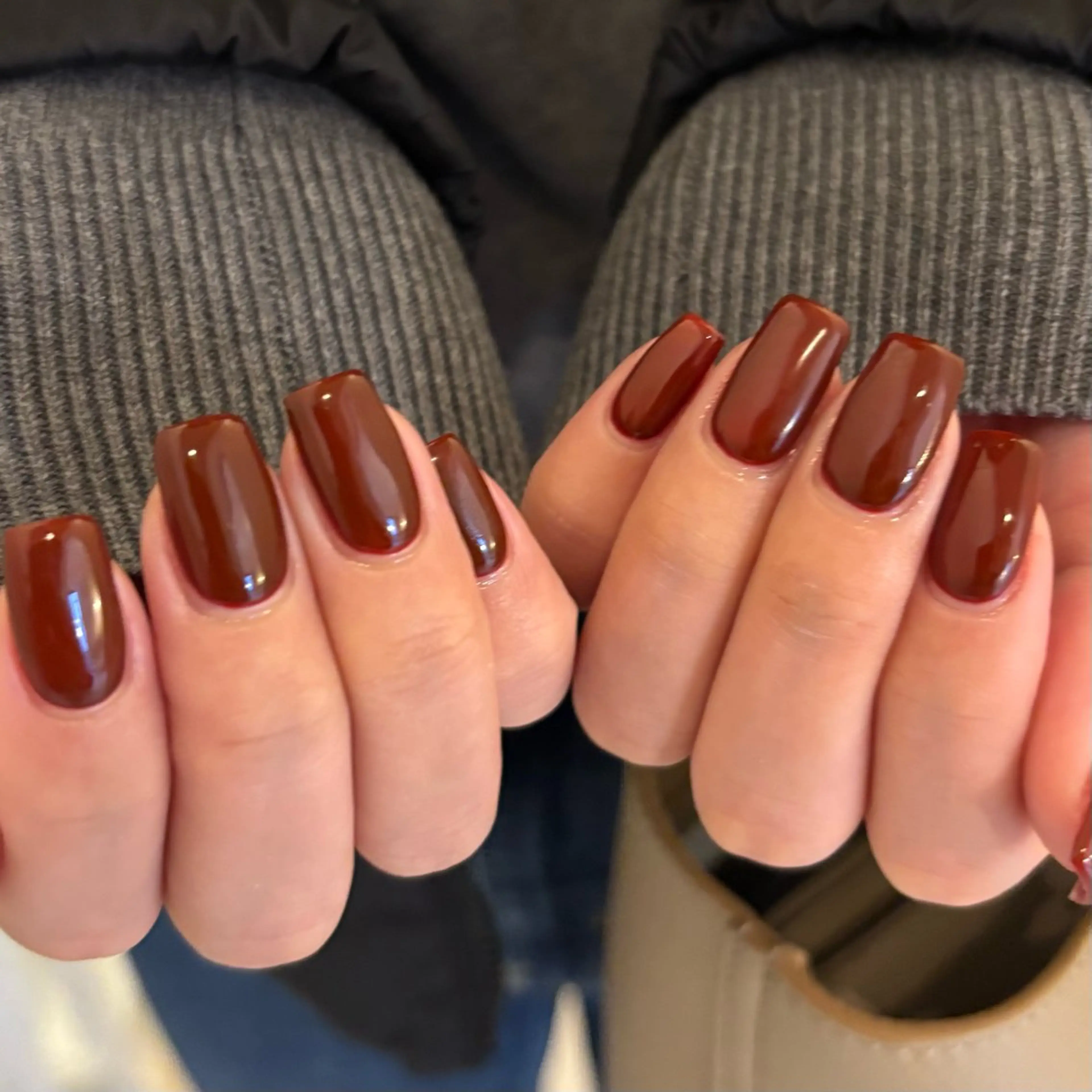 ネイル ボルドー ワンカラーネイル LYLY yukiのネイルデザイン