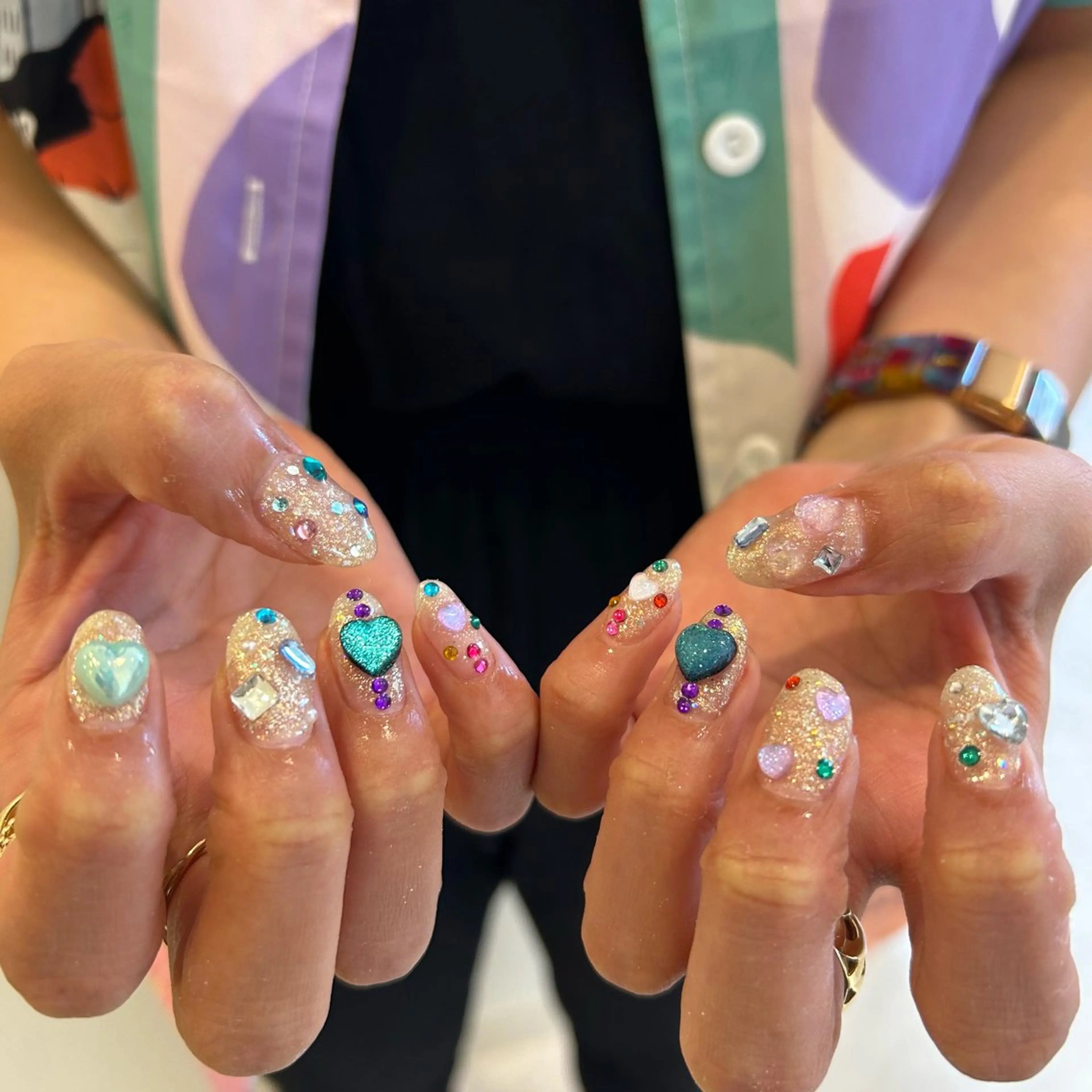 ネイル 🫧飛山琉桜/二条 ネイルアート/束感のマツエク・マツパデザイン