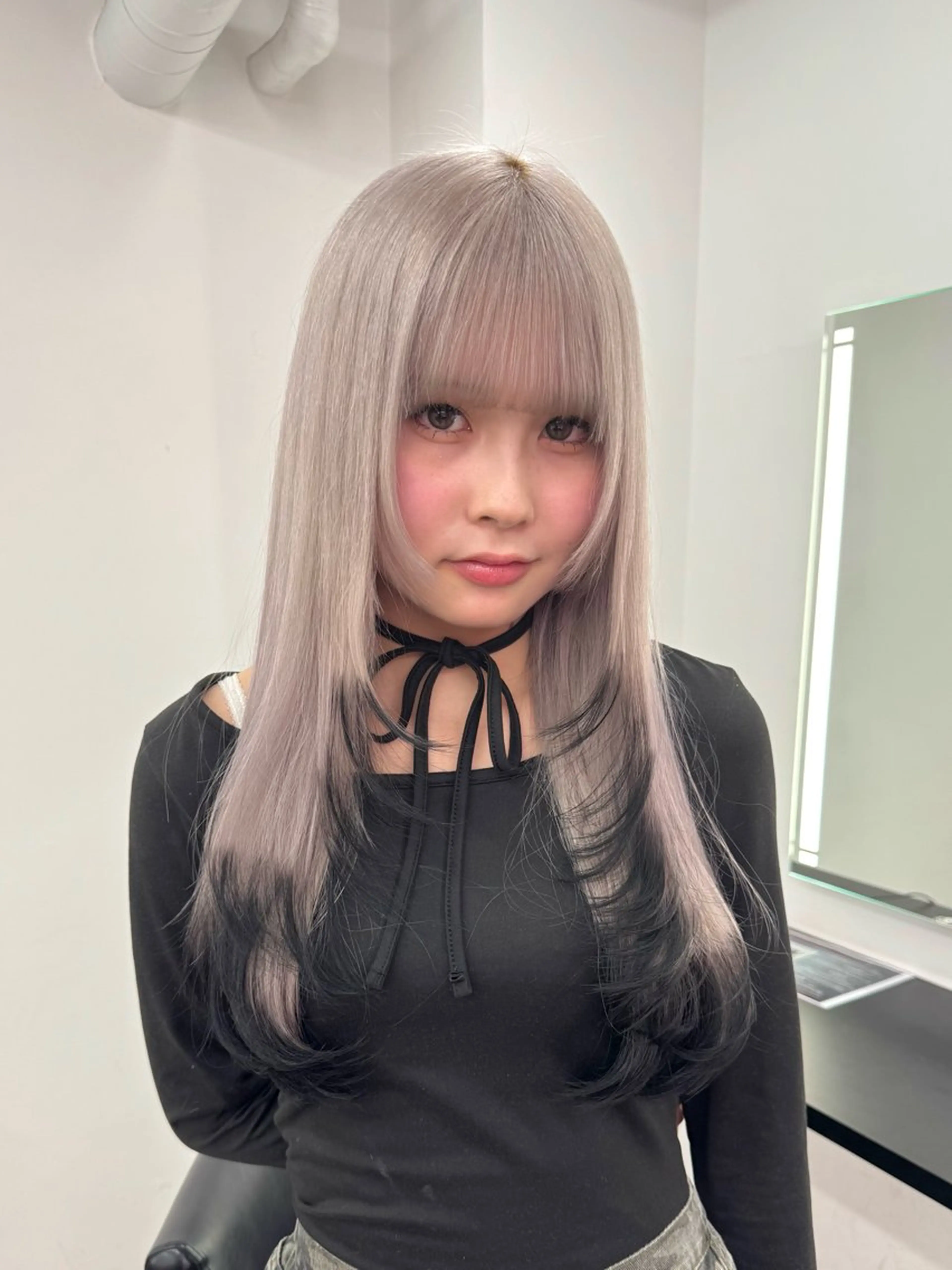 ロング カラー ブリーチ ダブルカラー ロング トリートメント EGO池袋所属・池袋/カラー/ shuのヘアスタイル