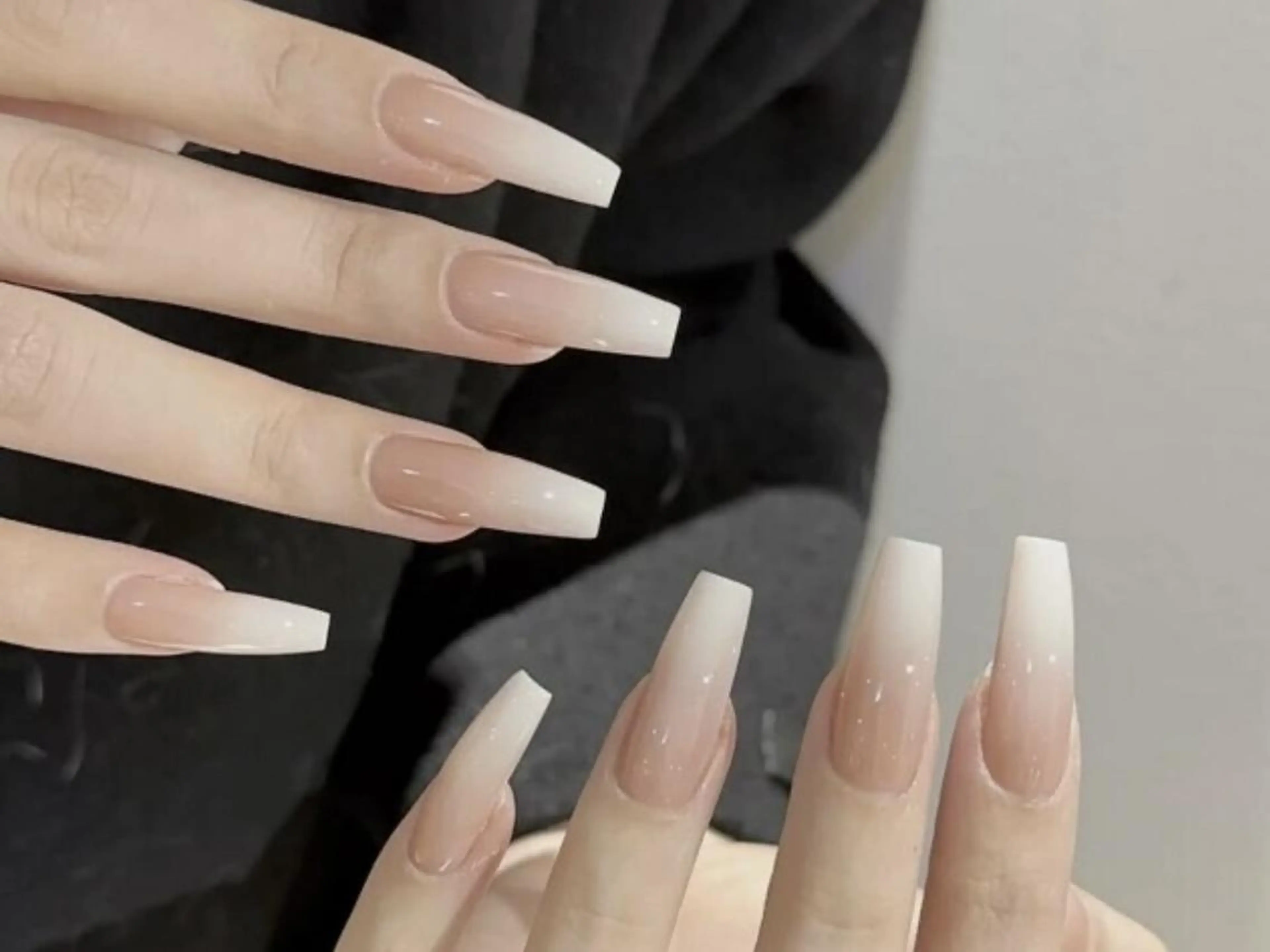 【チップスカルプ】ベイビーブーマー★ベース付きグラデーション★12480の写真