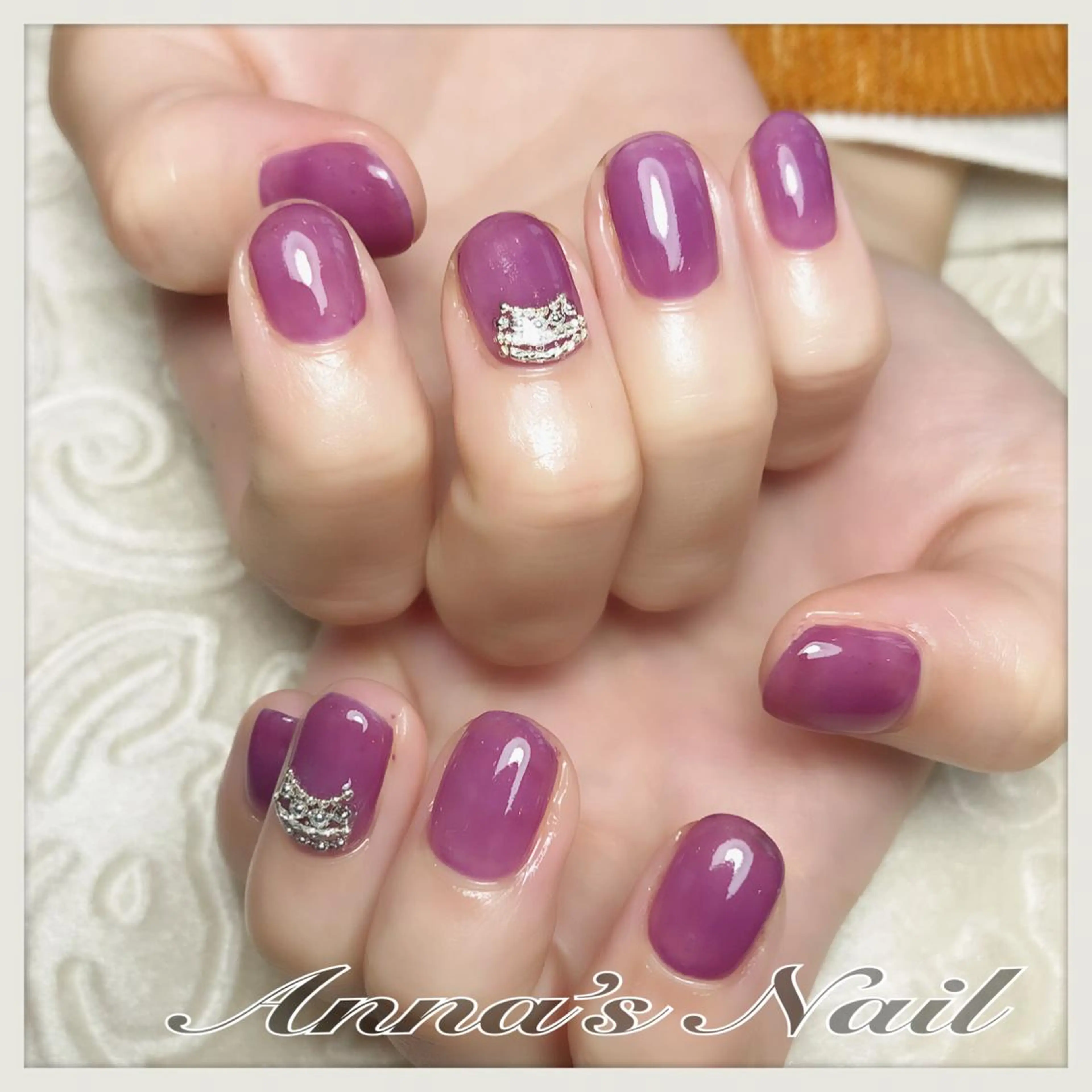 ネイル シルバー Anna’s Nail所属・清口 杏奈のネイルデザイン