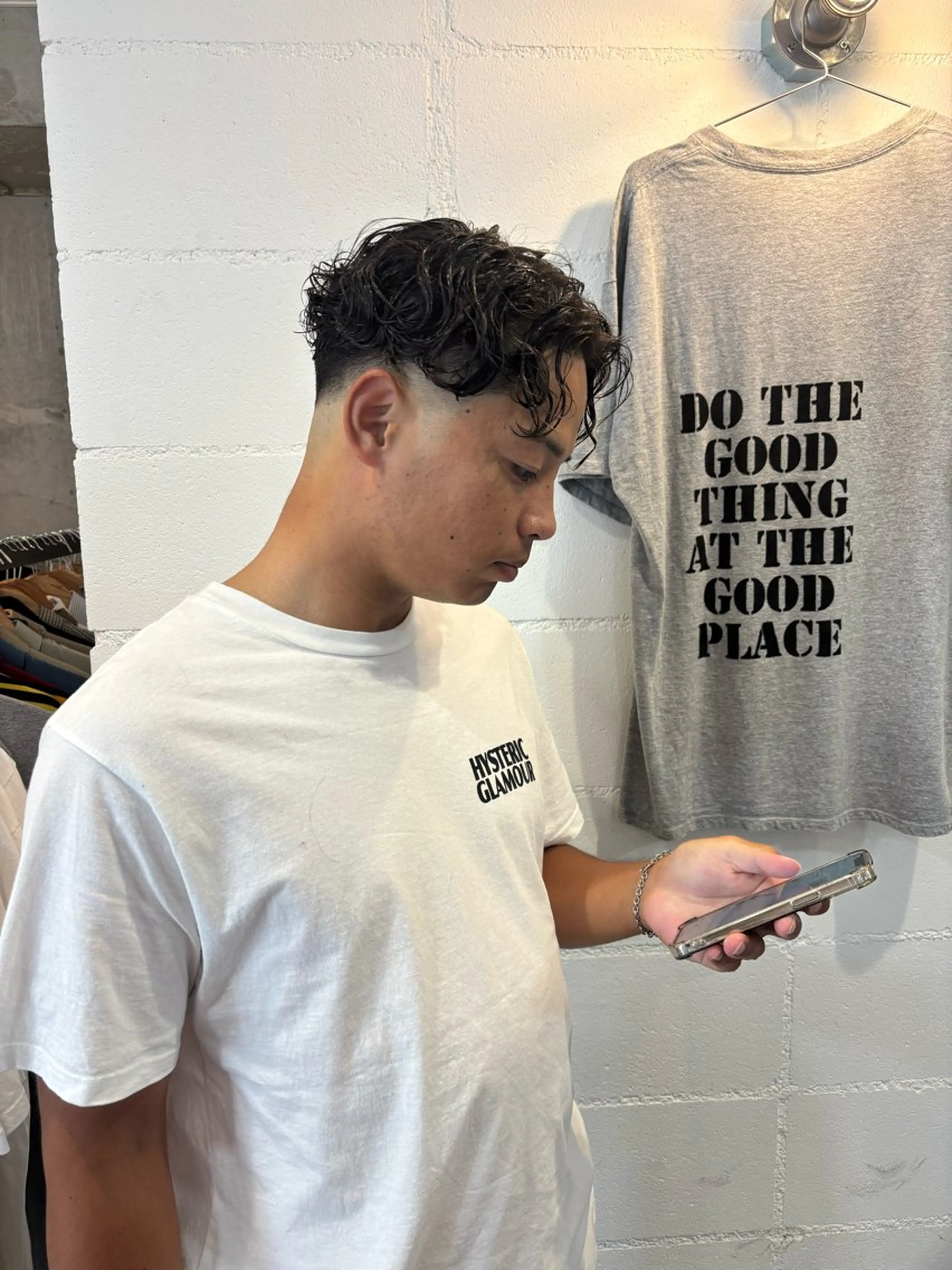 パーマ メンズ カット パーマ 川端 隼平のヘアスタイル