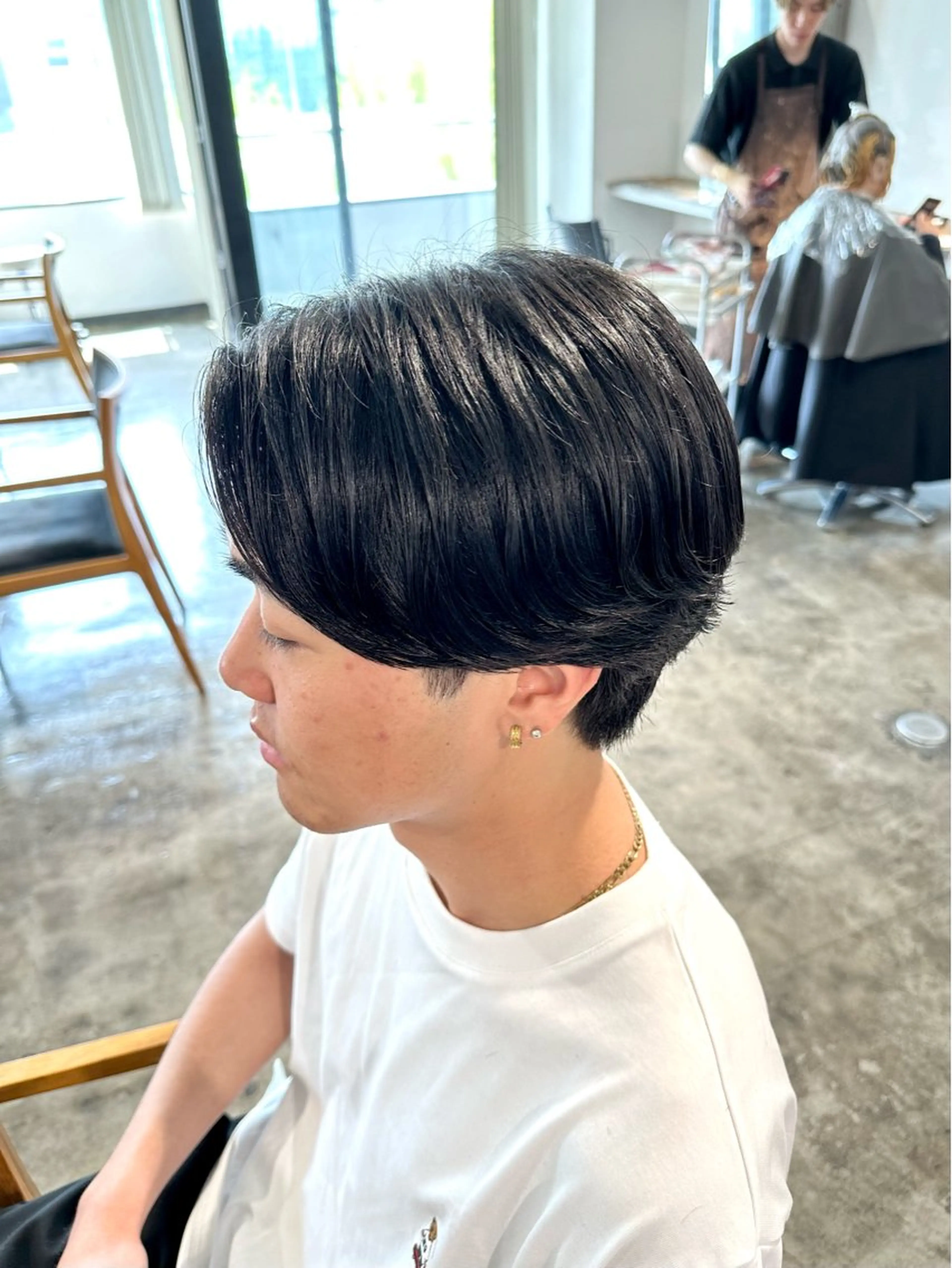 メンズ センターパート カルマパーマ メンズパーマ カット パーマ トリートメント 骨格補正施術/メンズ 専門美容師/YUYAのヘアスタイル