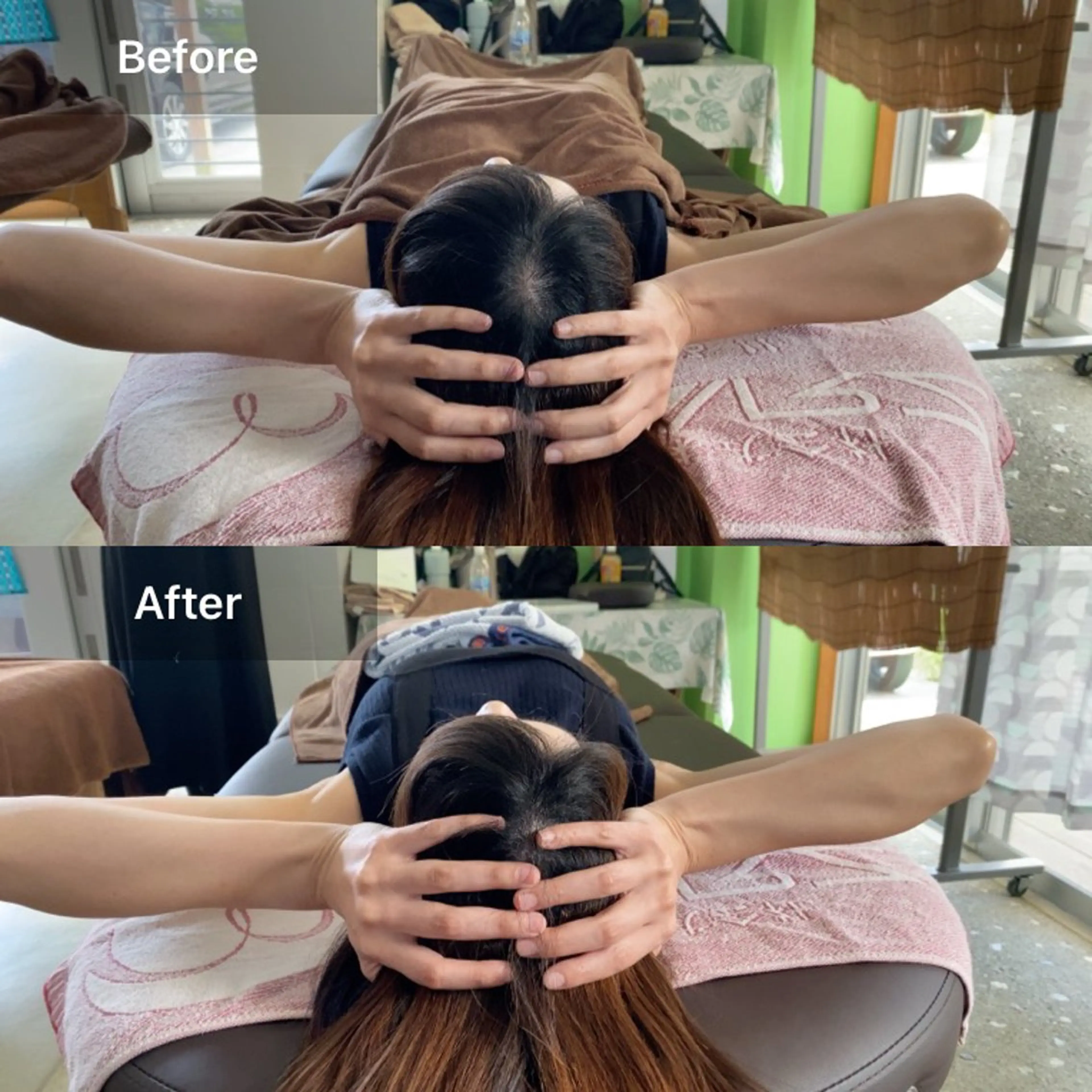 ドライヘッドマッサージの写真