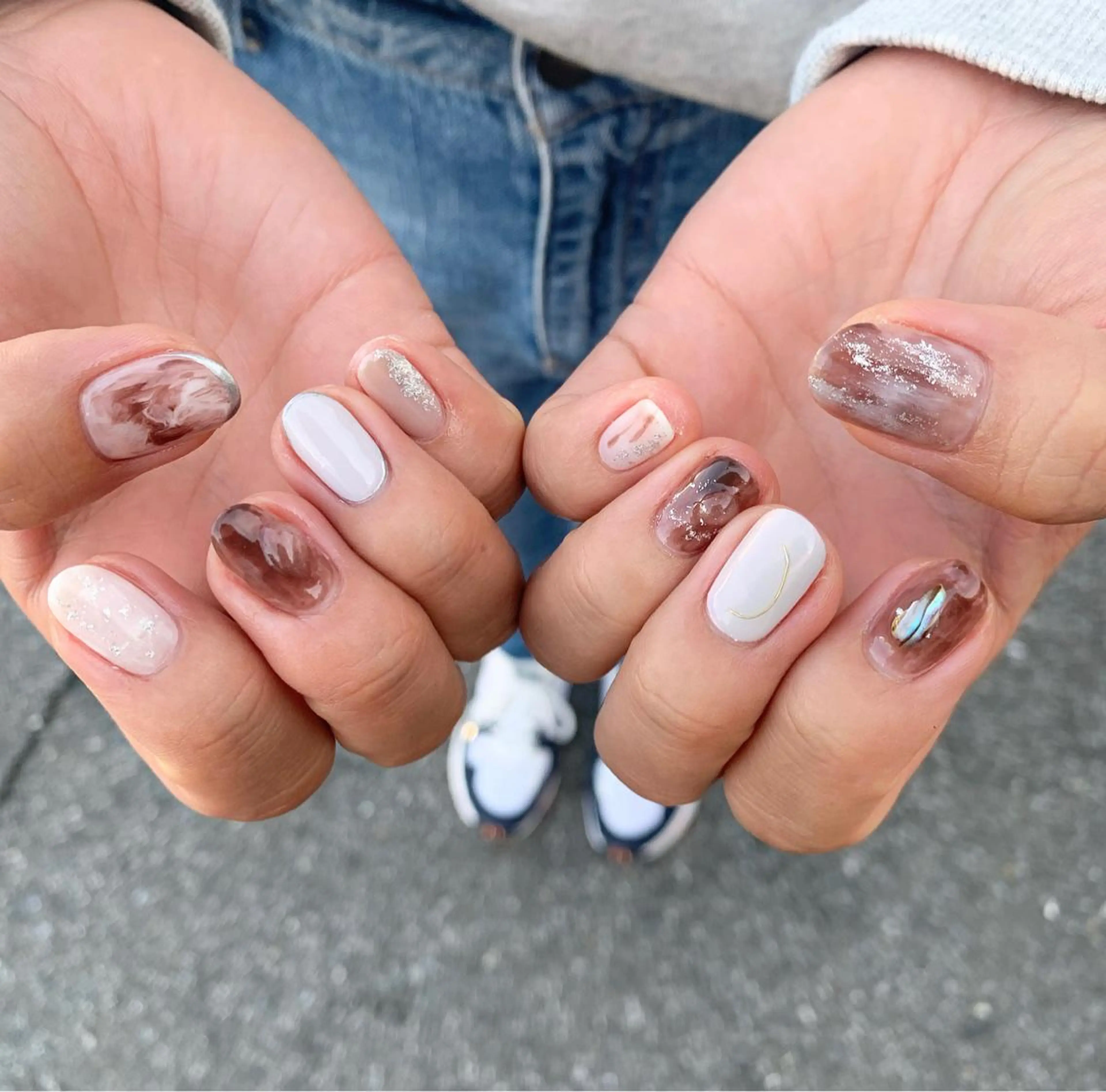 ネイル ニュアンスネイル ハンドネイル 佐藤 穂乃香のネイルデザイン