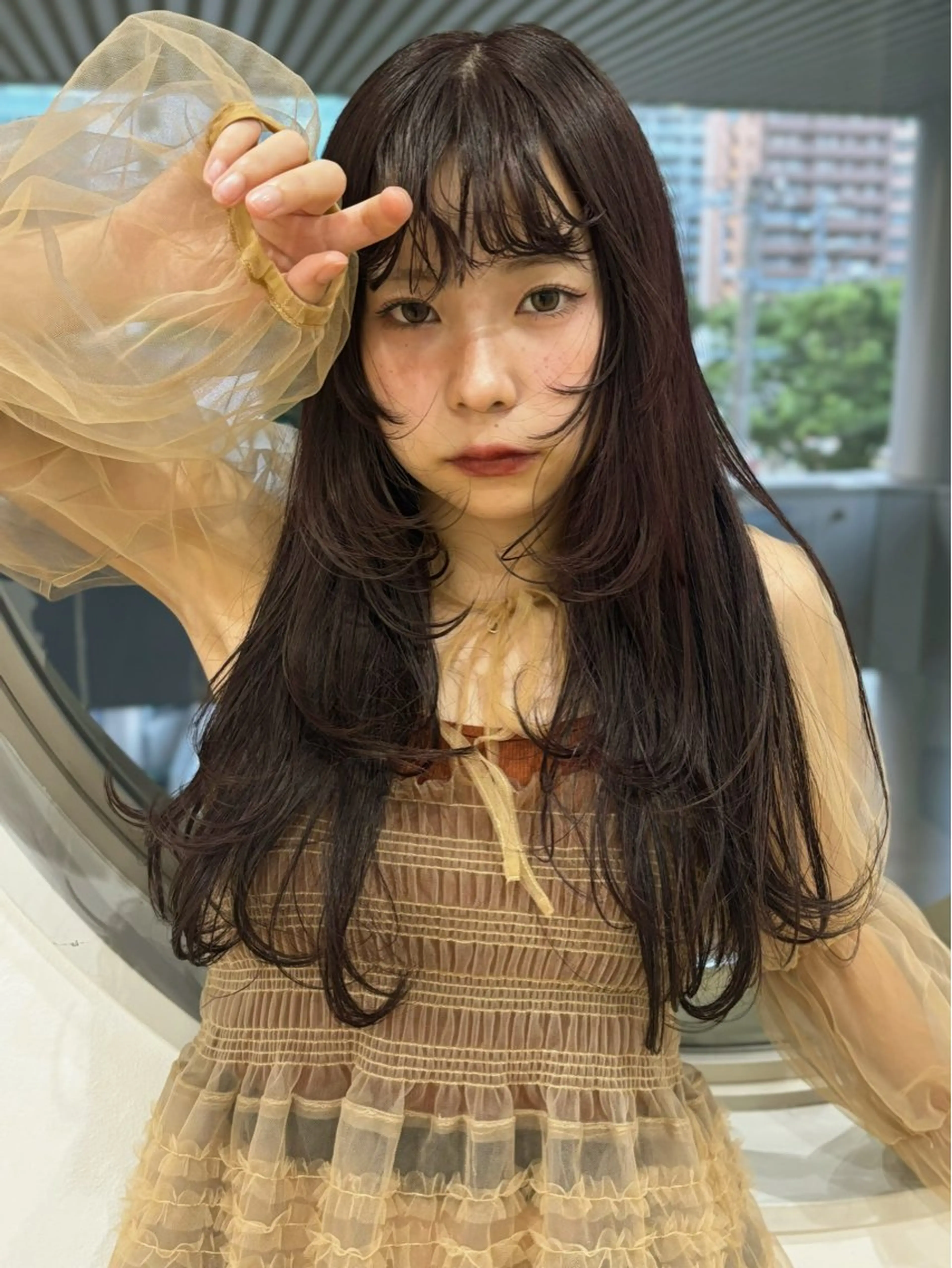 セミロング カラー ヘアアレンジ カラー特化🎀/ 艶カラー🫧渋谷のヘアスタイル