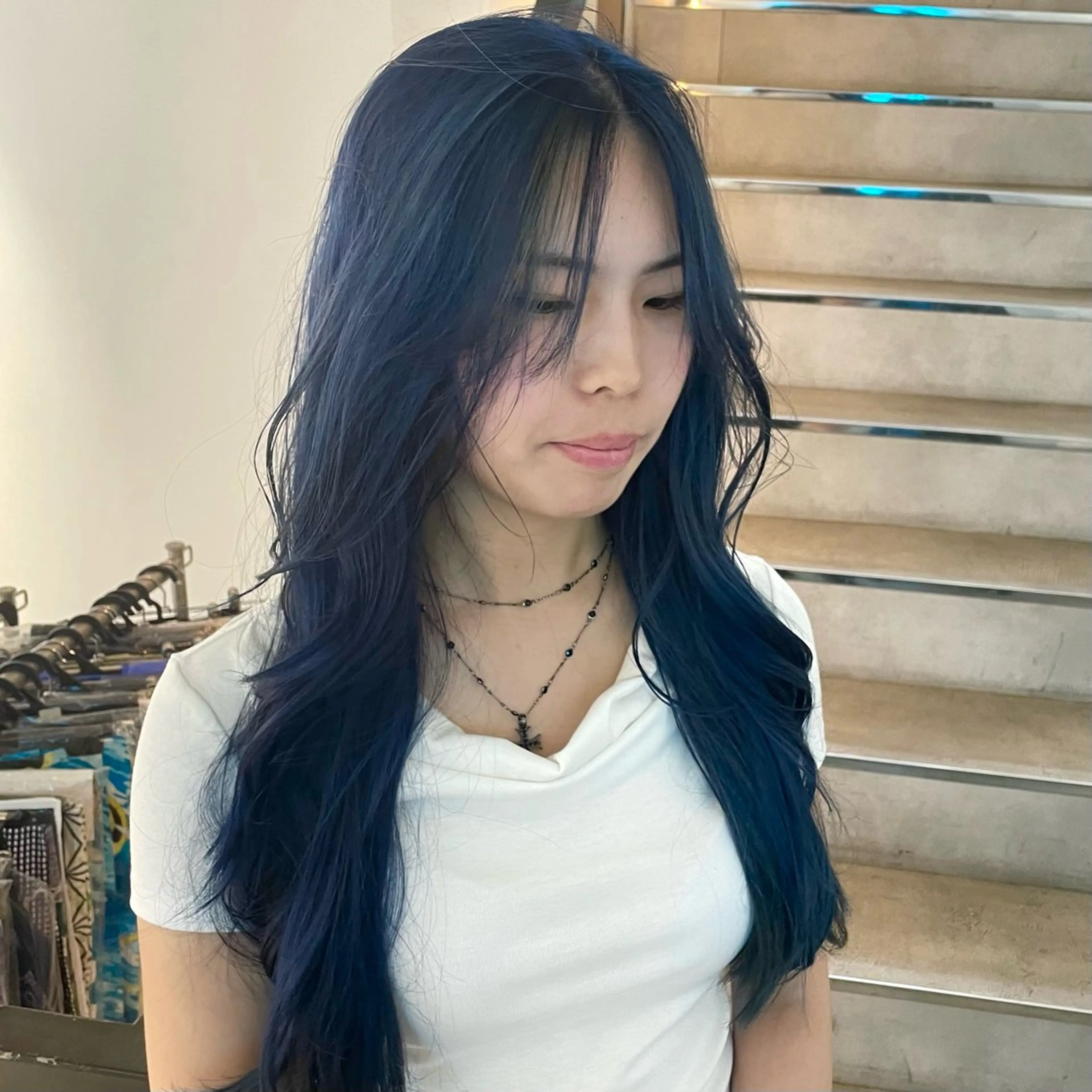 ロング カラー ヘアカラー 韓国ヘア/ネイル kanako🤍🫧のヘアスタイル