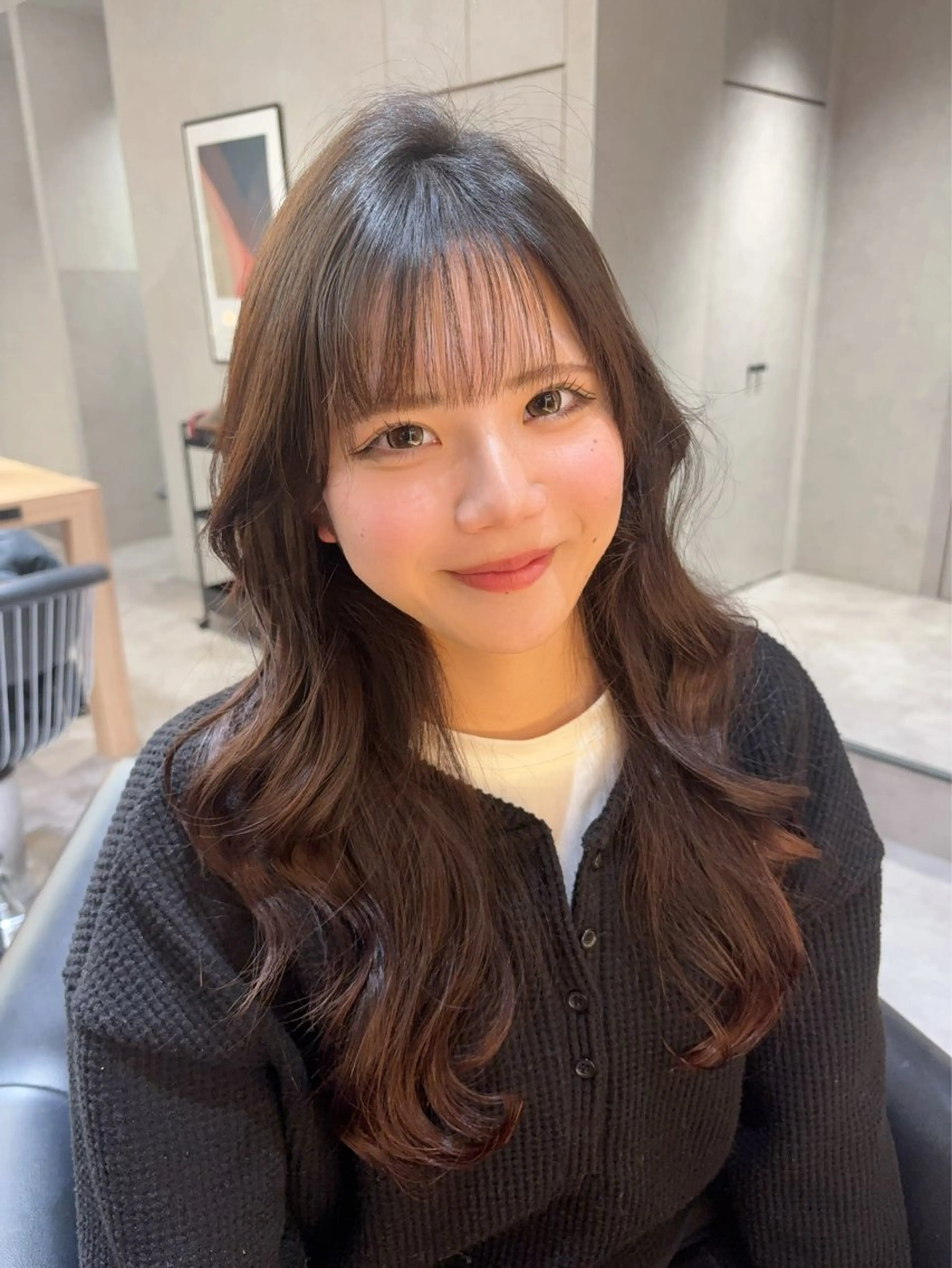 ロング カット トリートメント 倉科夏奈 カラー/エクステのヘアスタイル