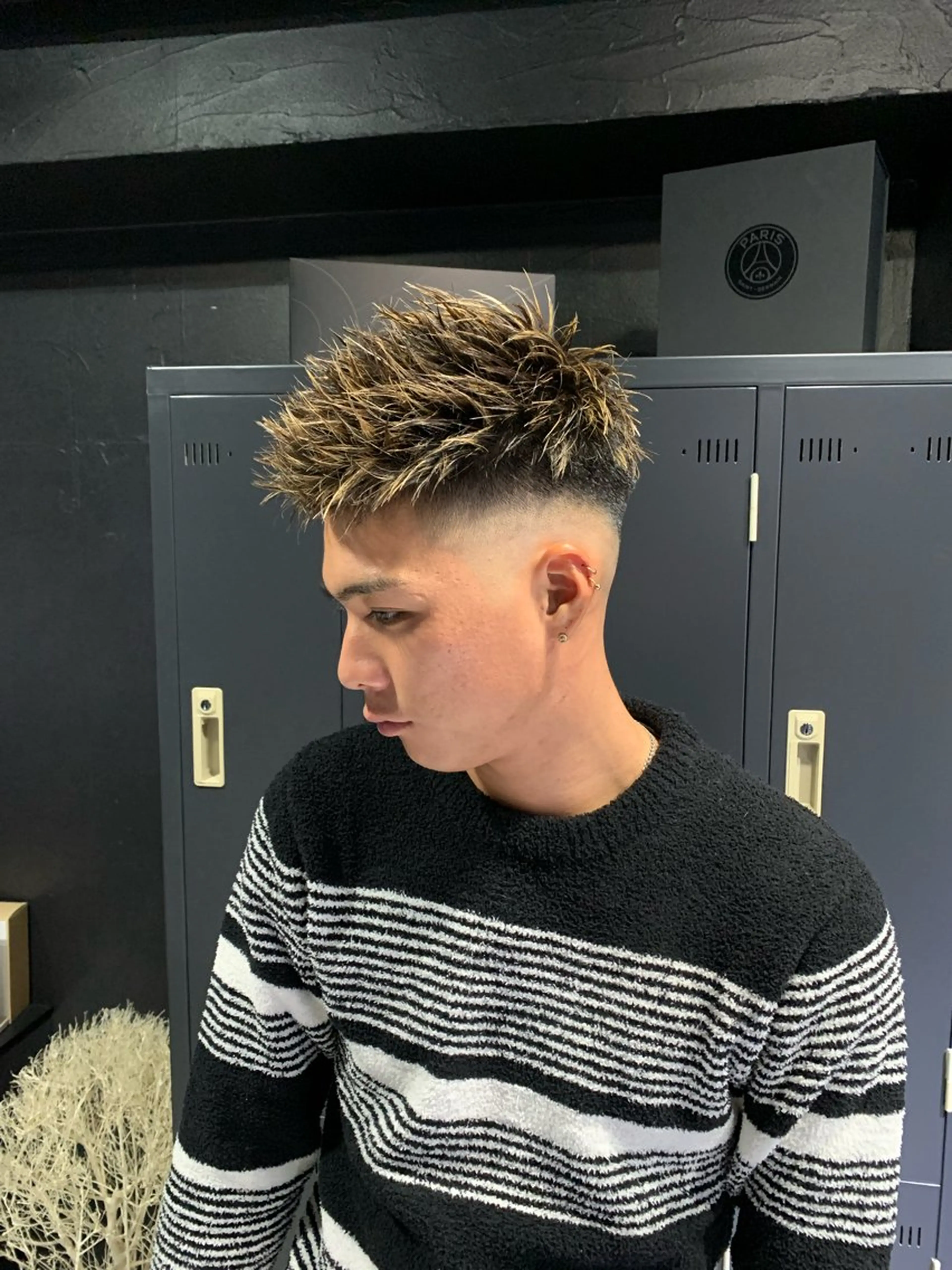 ショート カット ヘアセット メンズパーマ/難波/ 心斎橋　室園亮佑のヘアスタイル