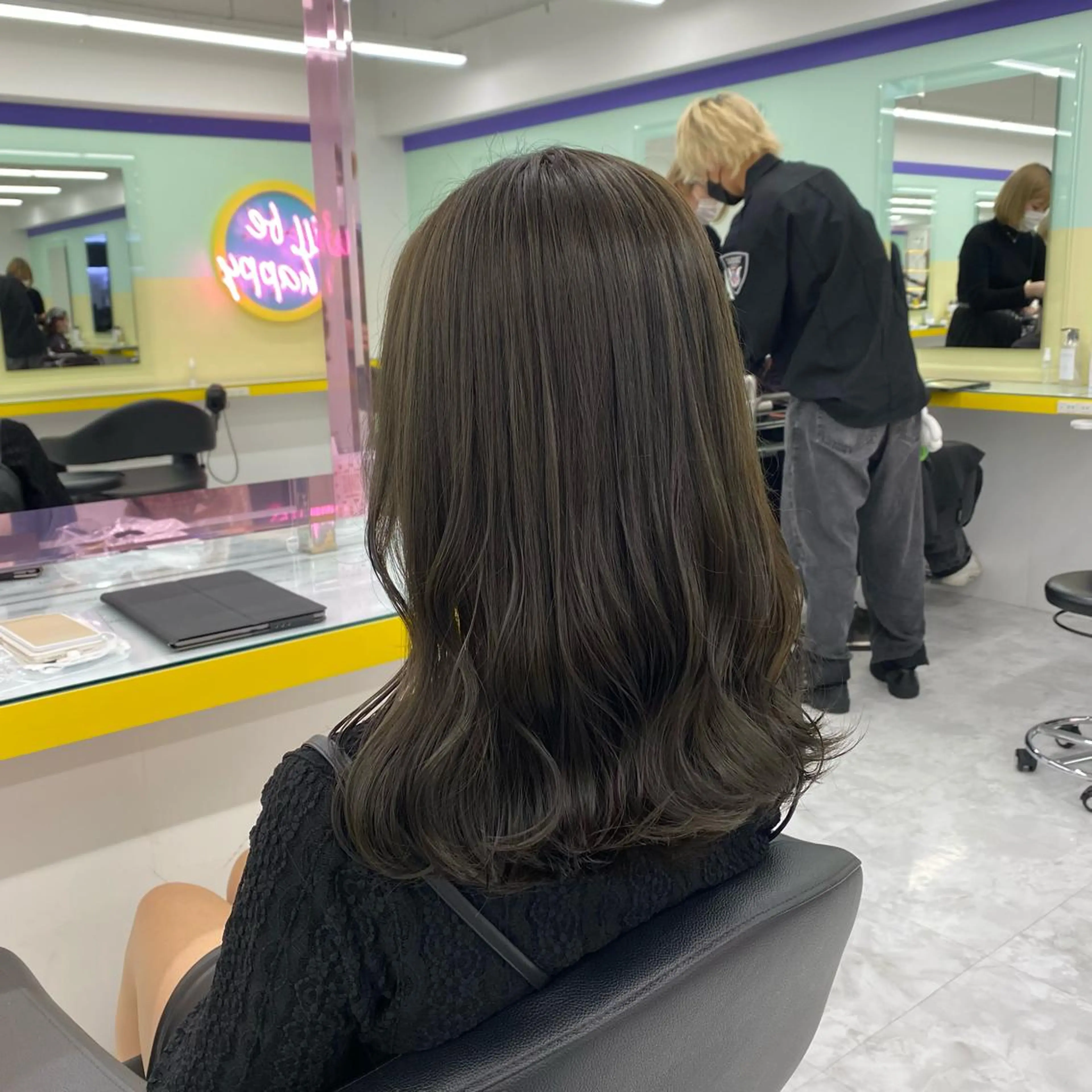 セミロング カラー ヘアアレンジ GOTODAY shair salon 横浜mare店所属・透明感抜群カラー mai🍑♡のヘアスタイル