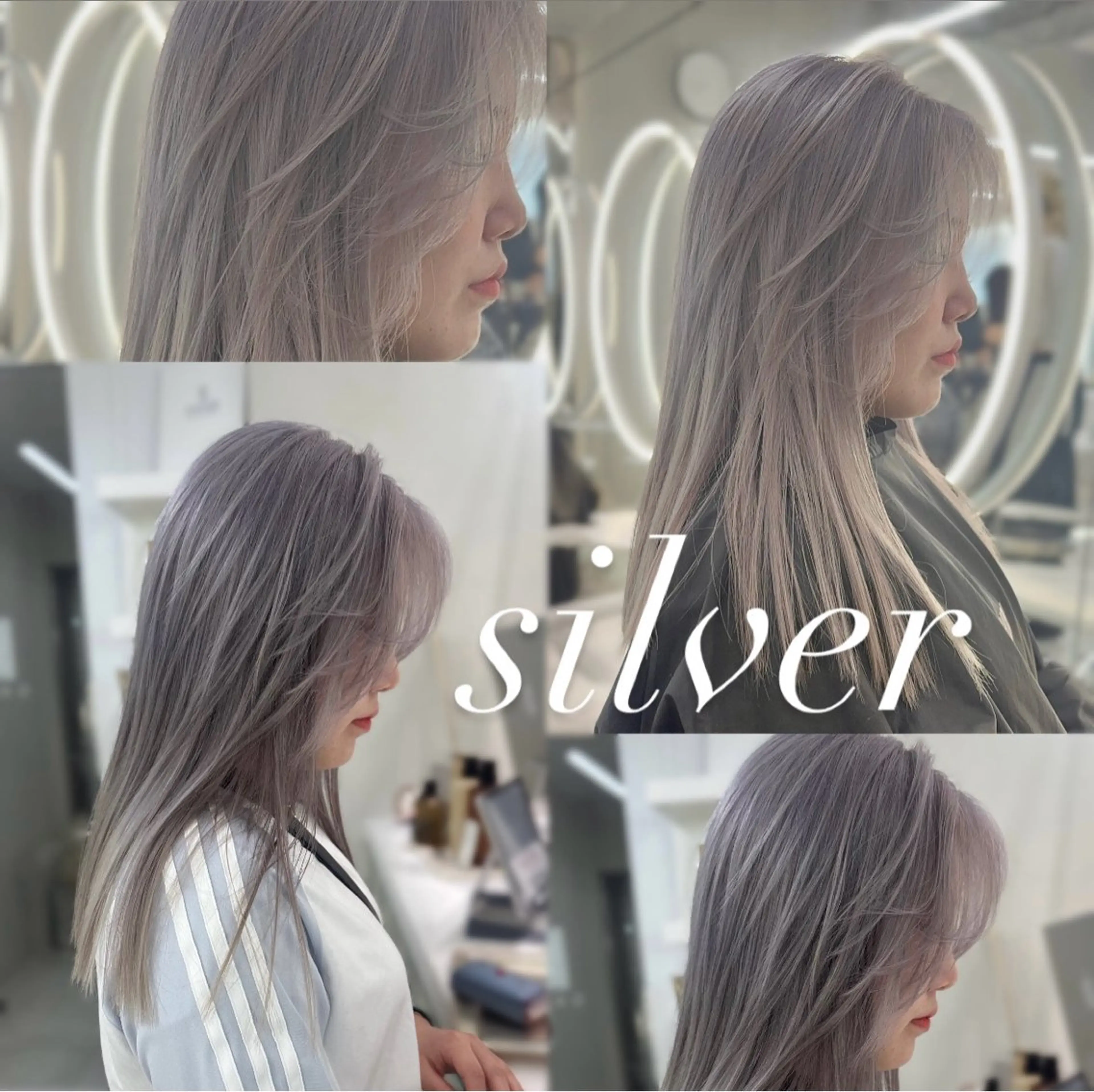 ミディアム カット ヘアカラー ハイトーンボブ Mizuki.のヘアスタイル