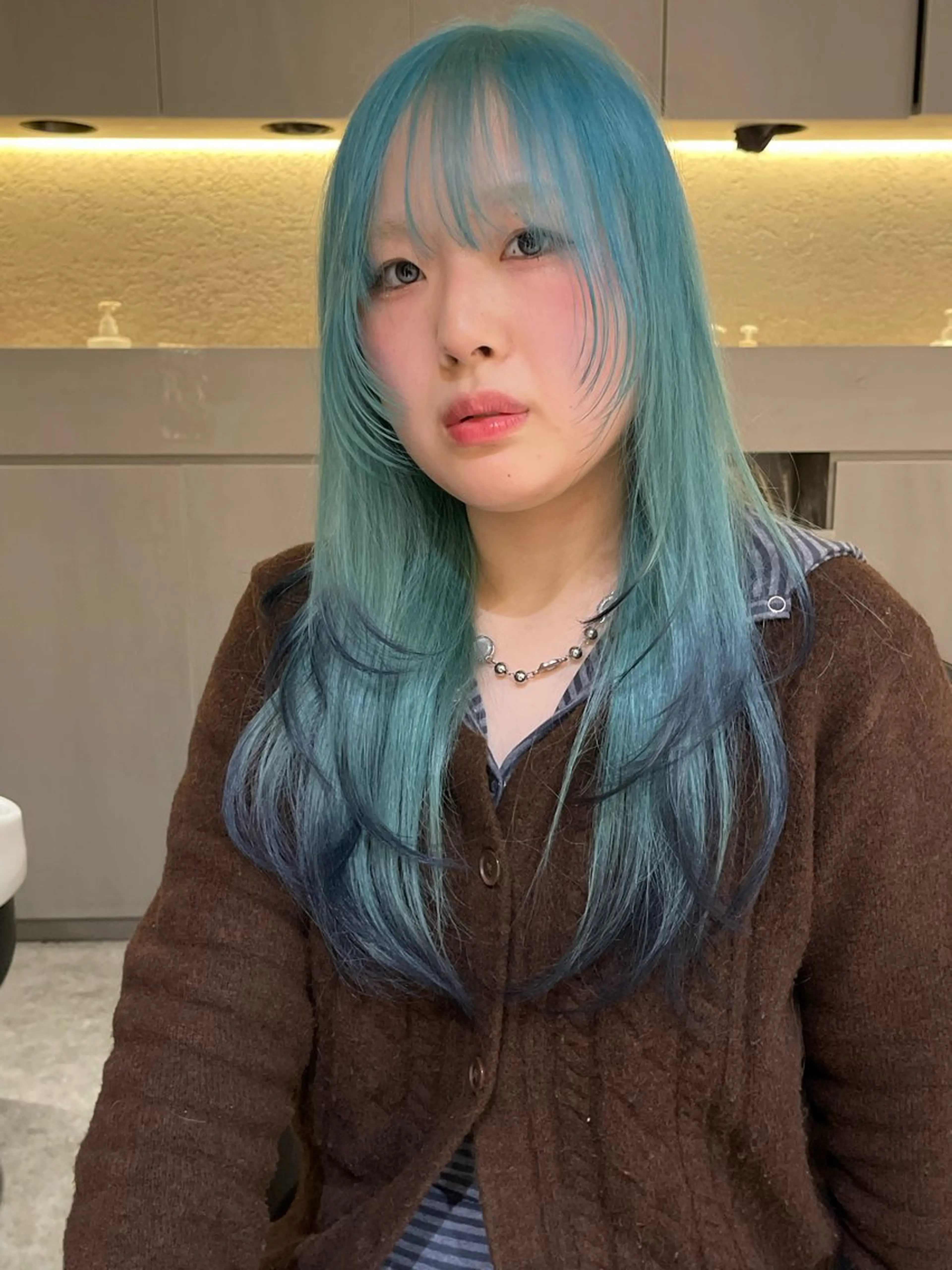 ロング カラー ヘアカラー トリートメント 竹田 真梨子のヘアスタイル