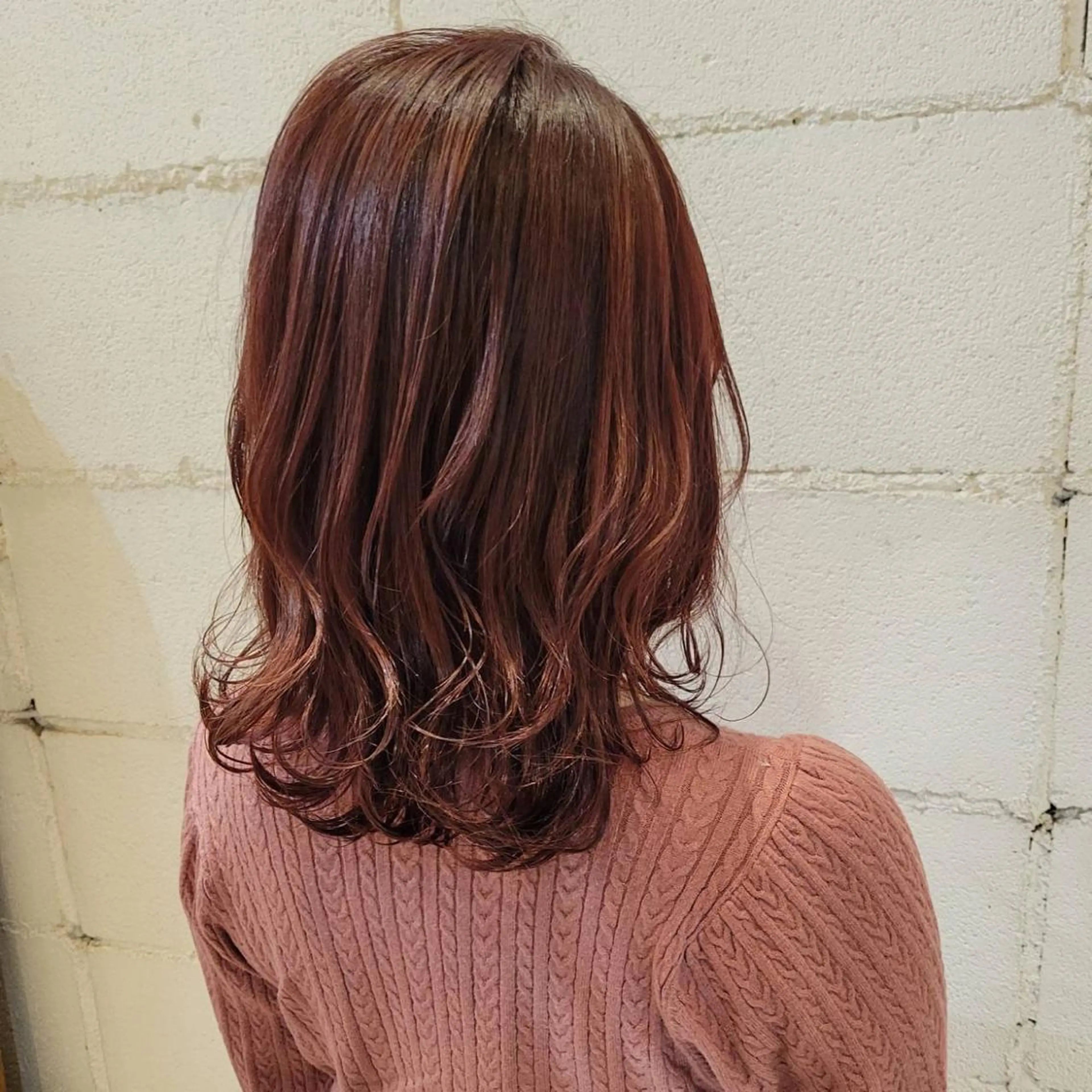 ミディアム カラー あずま みゆのヘアスタイル