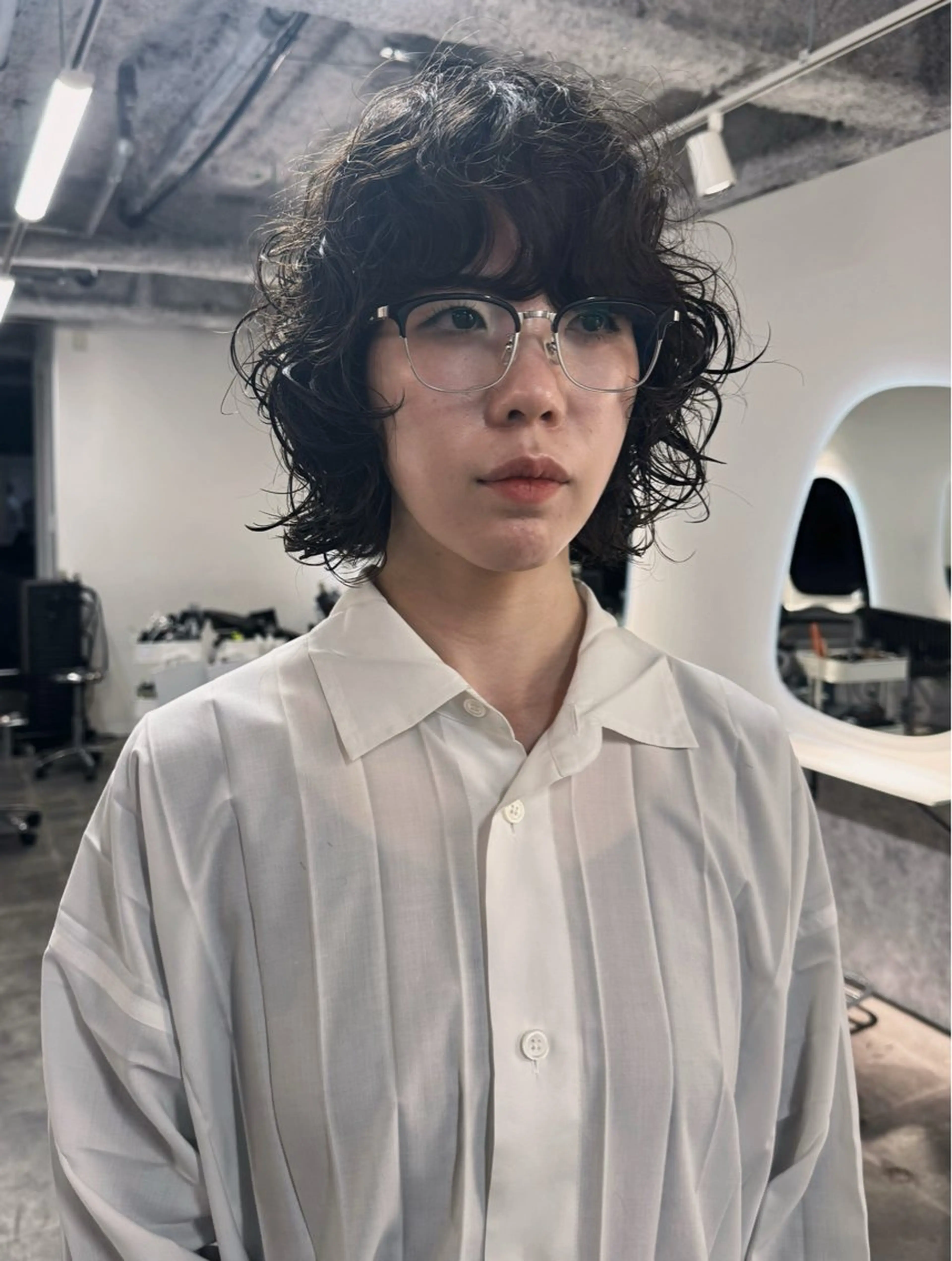 ショート パーマ カット パーマ トリートメント 新宿/髪質改善/ レイヤー/サカキのヘアスタイル