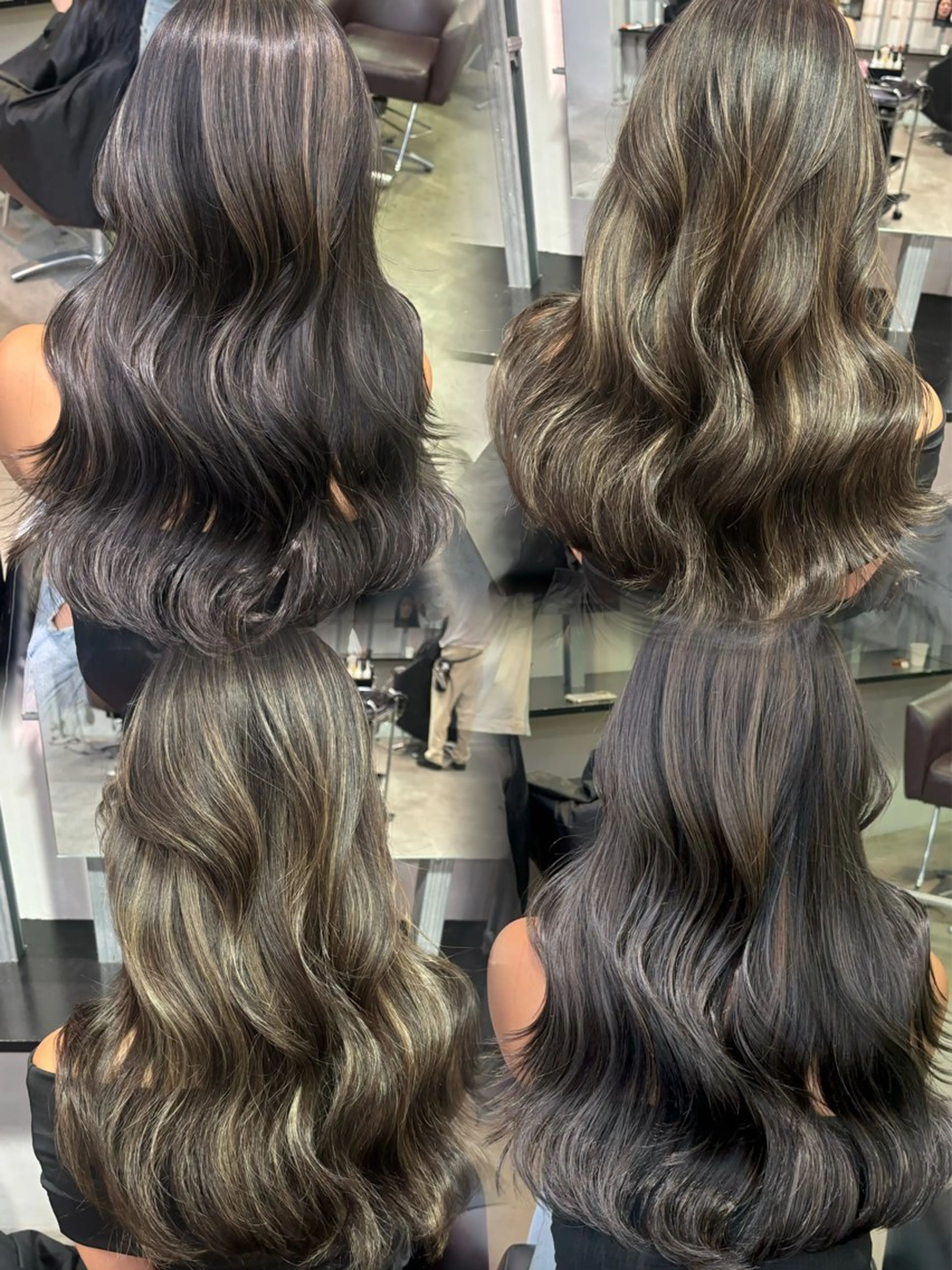 ロング カラー ヘアカラー トリートメント オリーブベージュ 🫒🩶Rianaのヘアスタイル