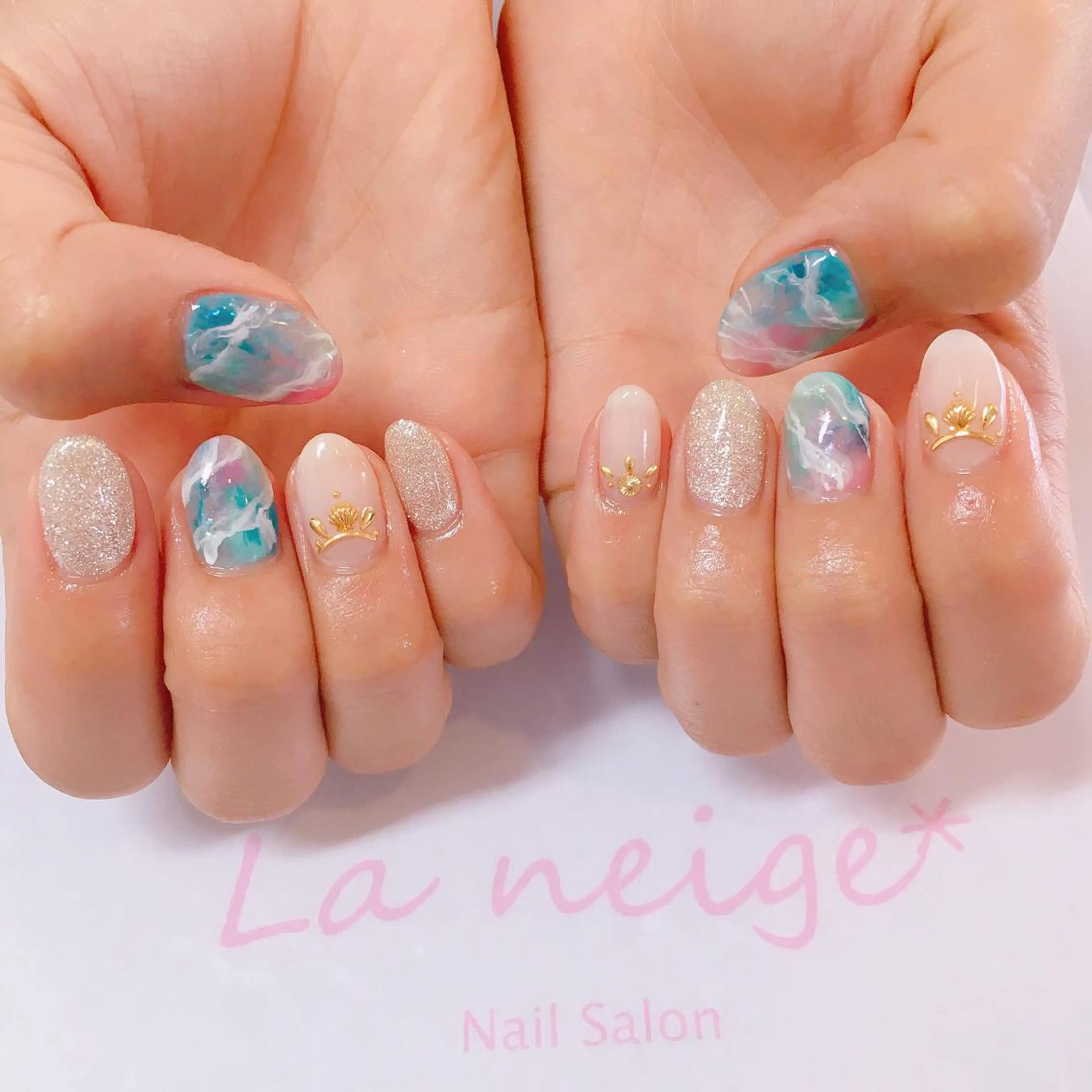 ネイル La neige* yuki 🥯🍑のネイルデザイン