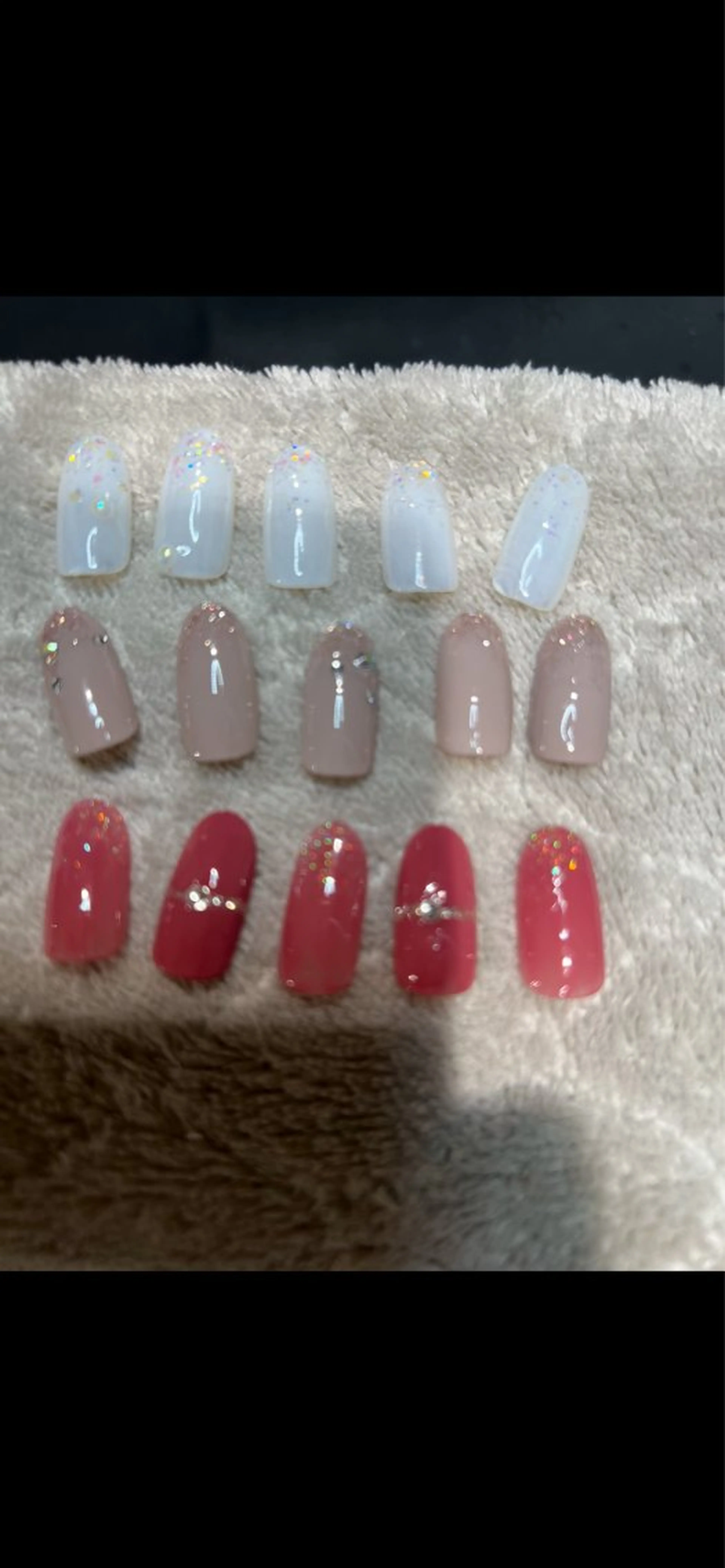 ネイル グラデーション ラメ(グリッター) ラメグラデーション ピンク ホワイト ミユ Miyuのネイルデザイン