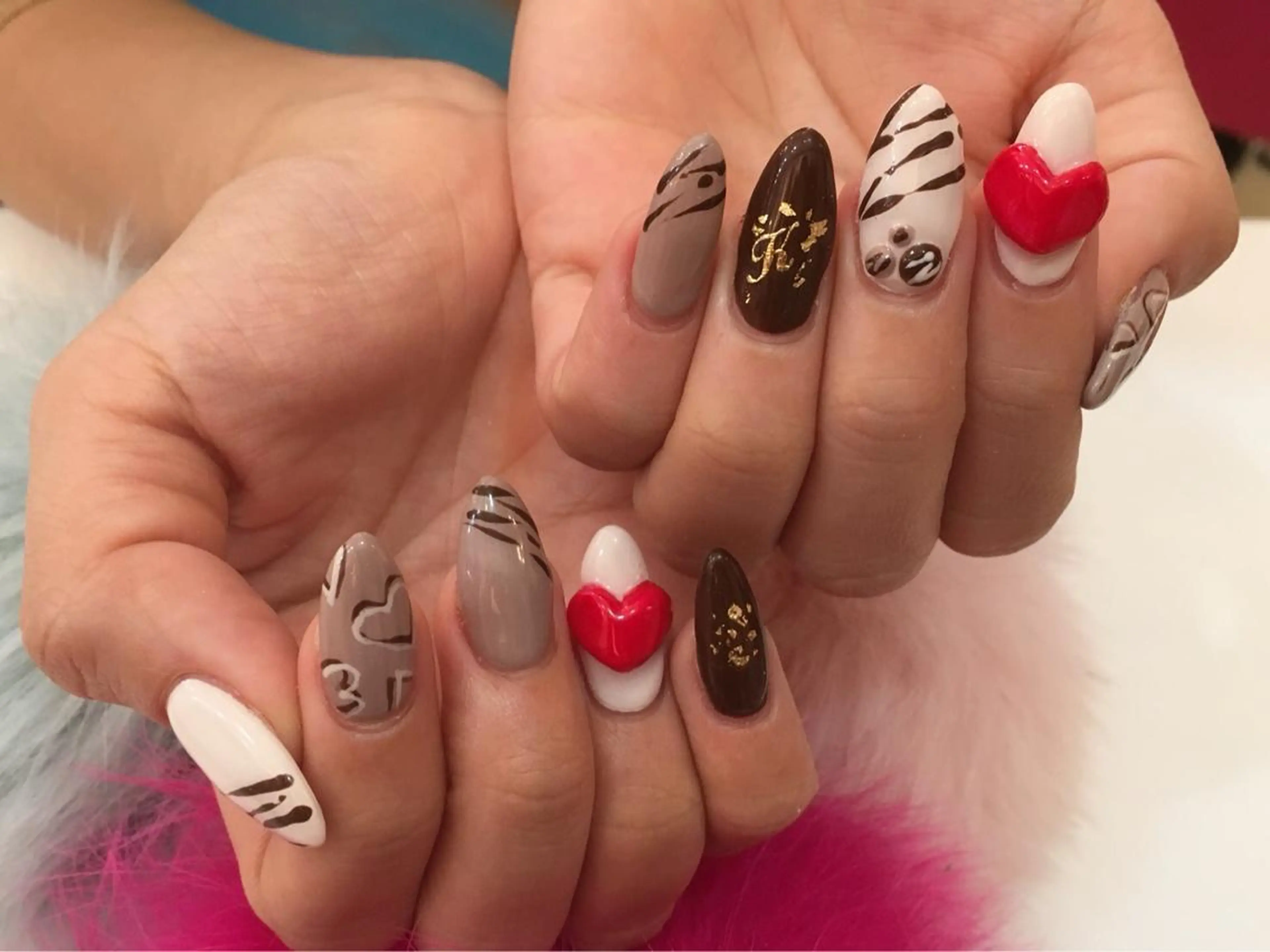 ミディアム カラー メンズ キッズ ネイル ジェルネイル ラメ(グリッター) メンズネイル 持ち込み スカルプネイル NAILSGOGO shibuyaのネイルデザイン