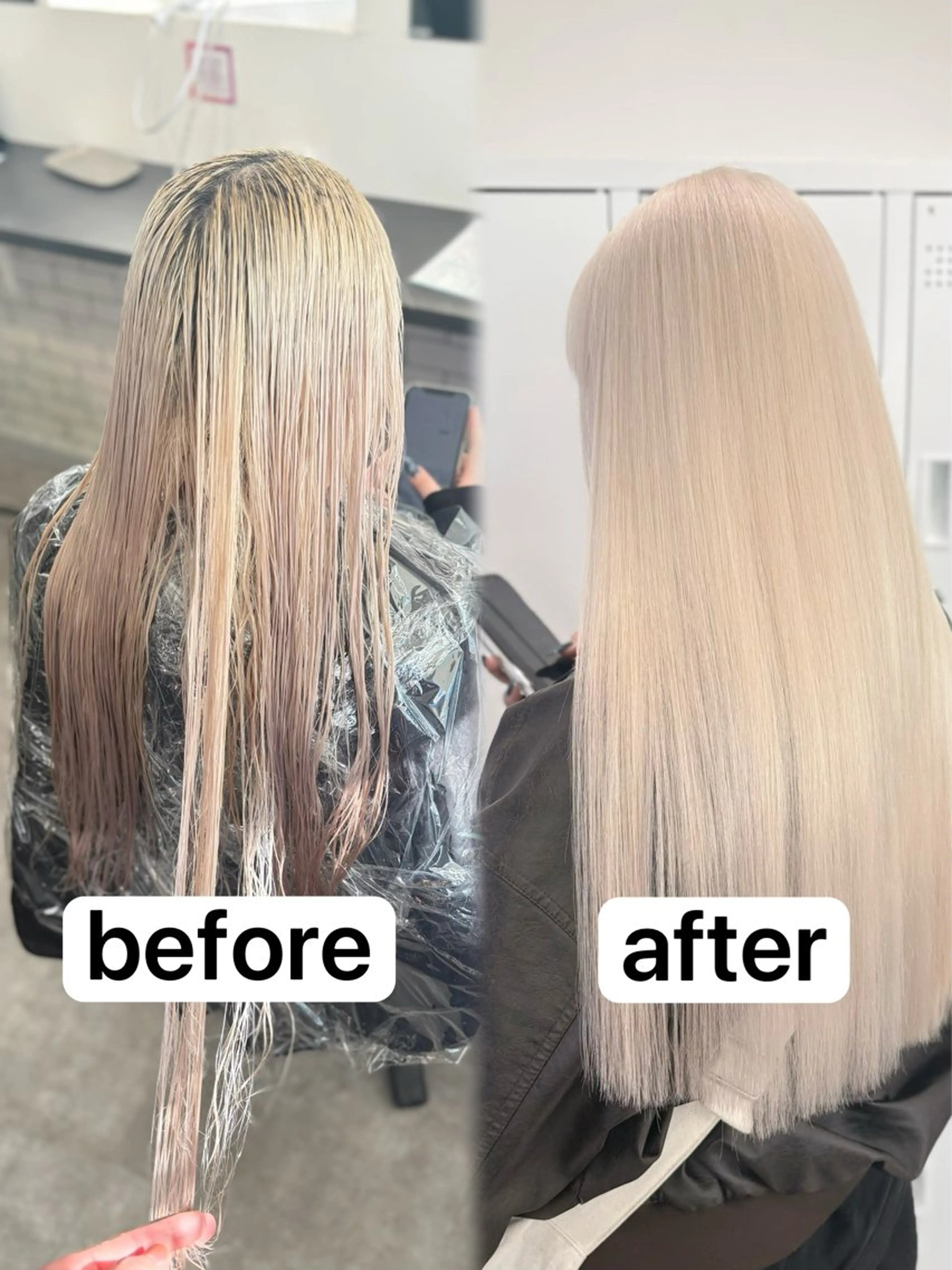 《ムラ修正》ケアブリーチ＋カラー＋艶トリートメントの写真