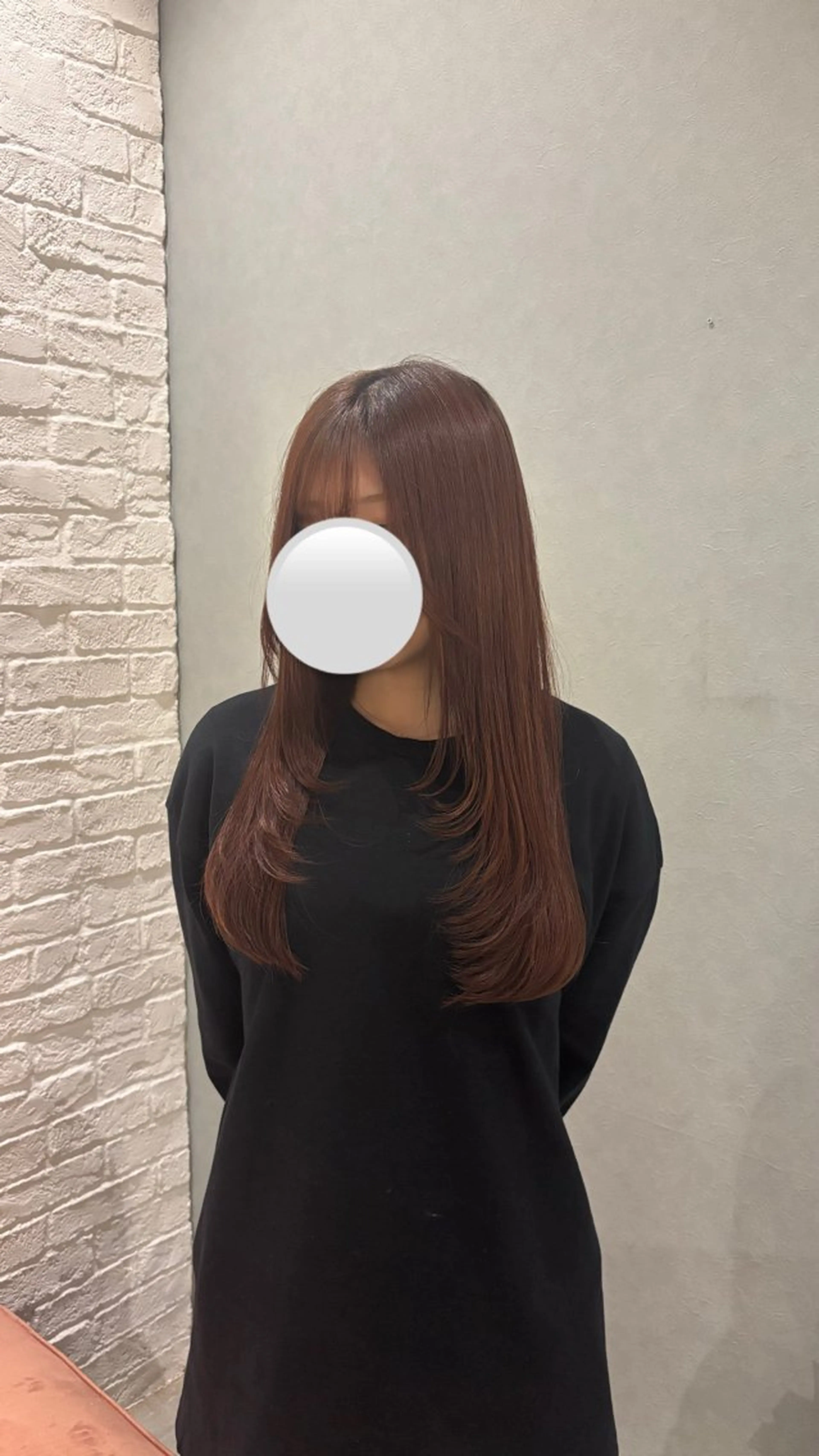 ロング 顔まわりレイヤー 顔周りカット レイヤーカット RUDDER 小泉のヘアスタイル