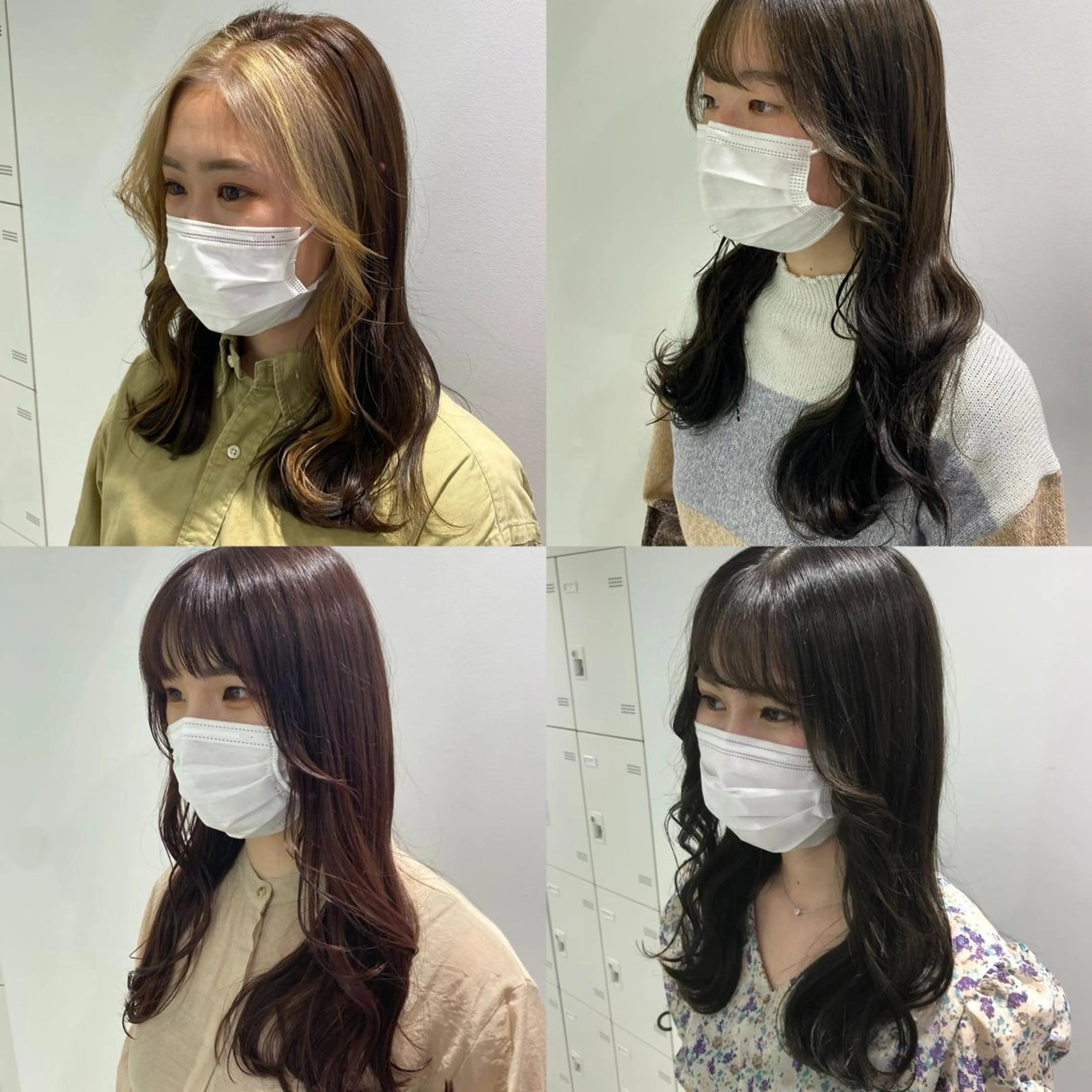 ミディアム カラー パーマ ヘアアレンジ ネイル マツエク・マツパ 韓国風ベージュ🤎 赤みなし🌿横浜🤎のヘアスタイル