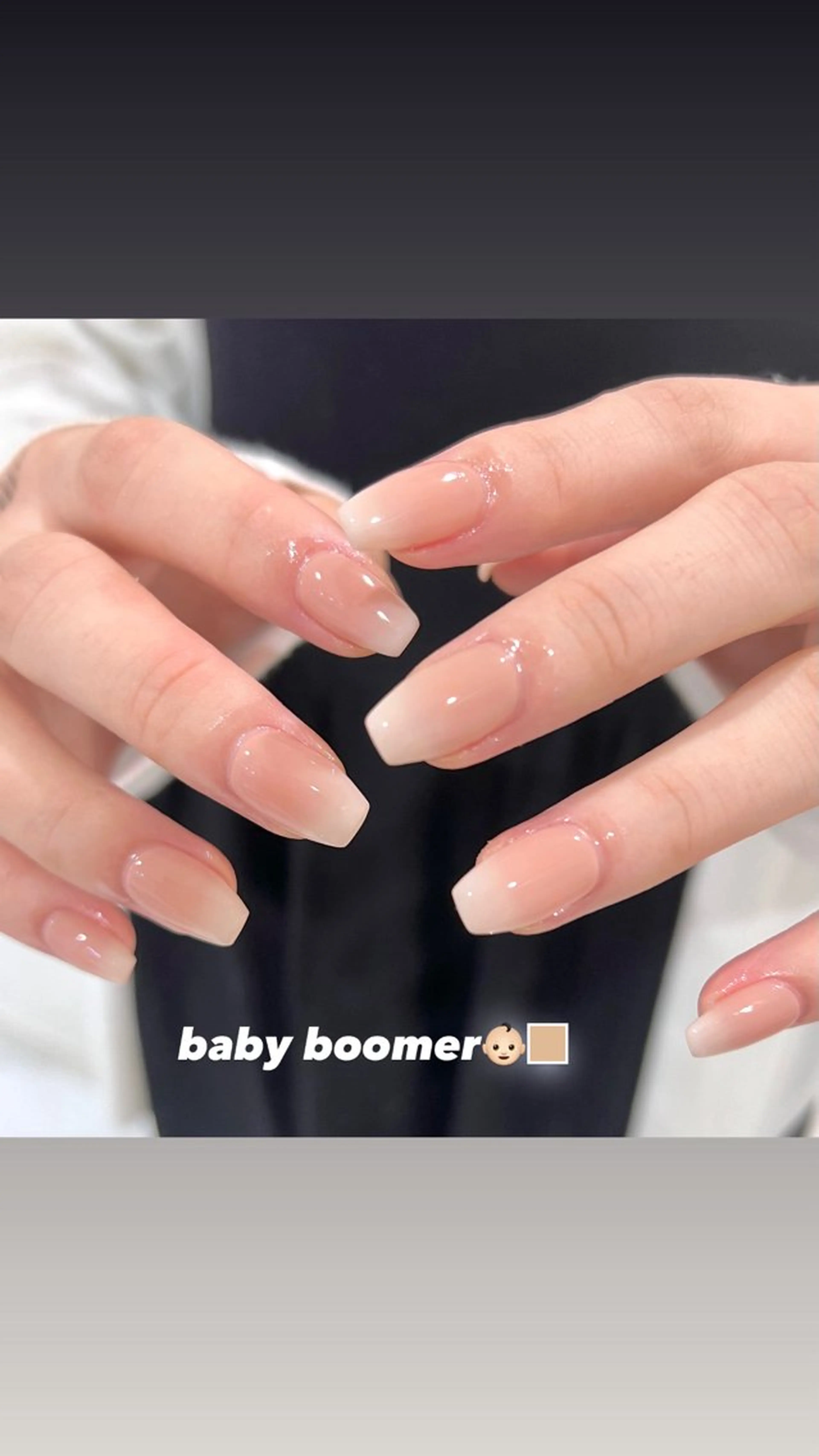 ネイル グラデーション ホワイト ハンドネイル 🎀チーク/ちゅるん 🫧chisa🎀のネイルデザイン