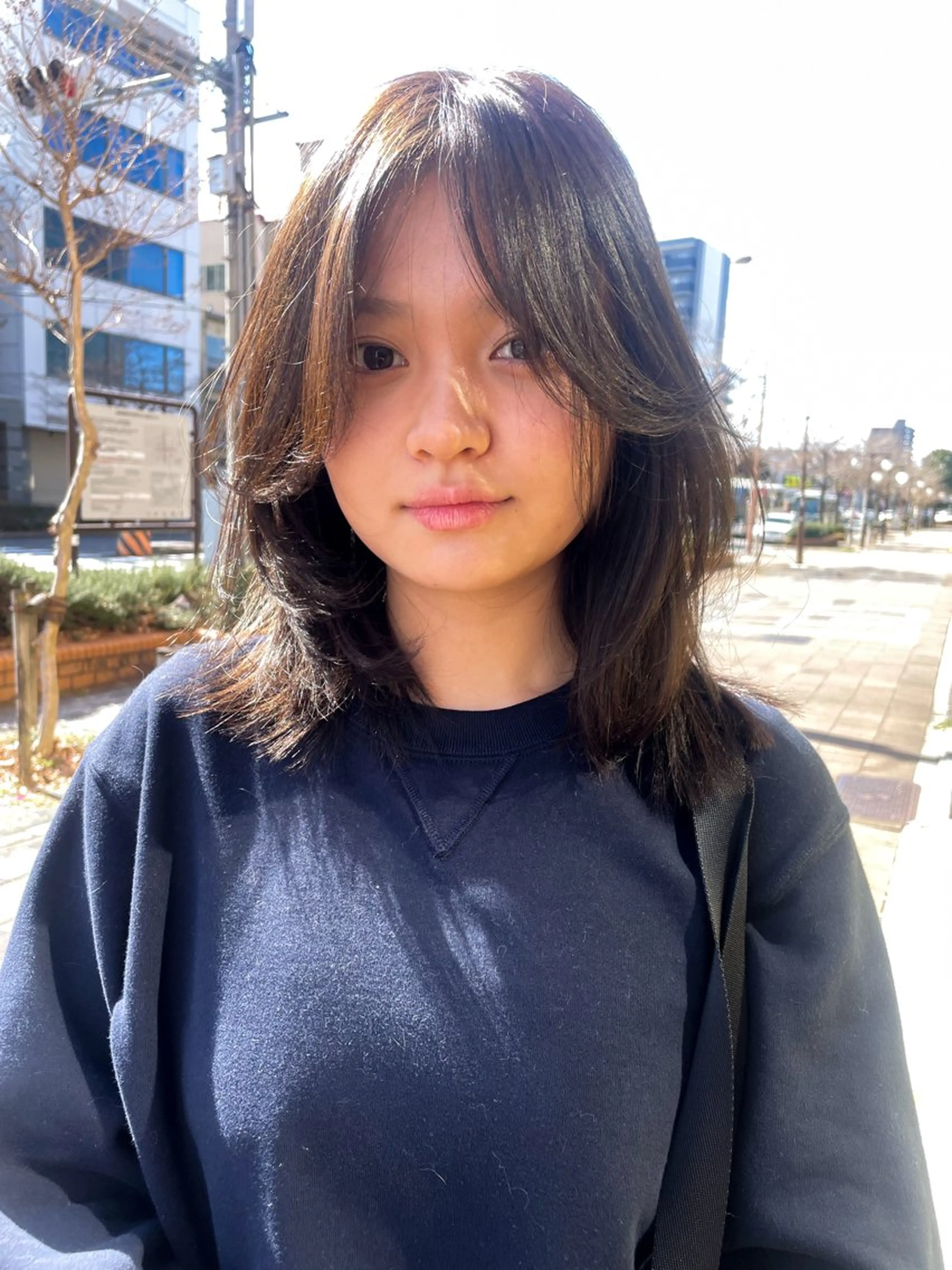 ミディアム カラー パーマ/レイヤー 岩山丈一郎のヘアスタイル