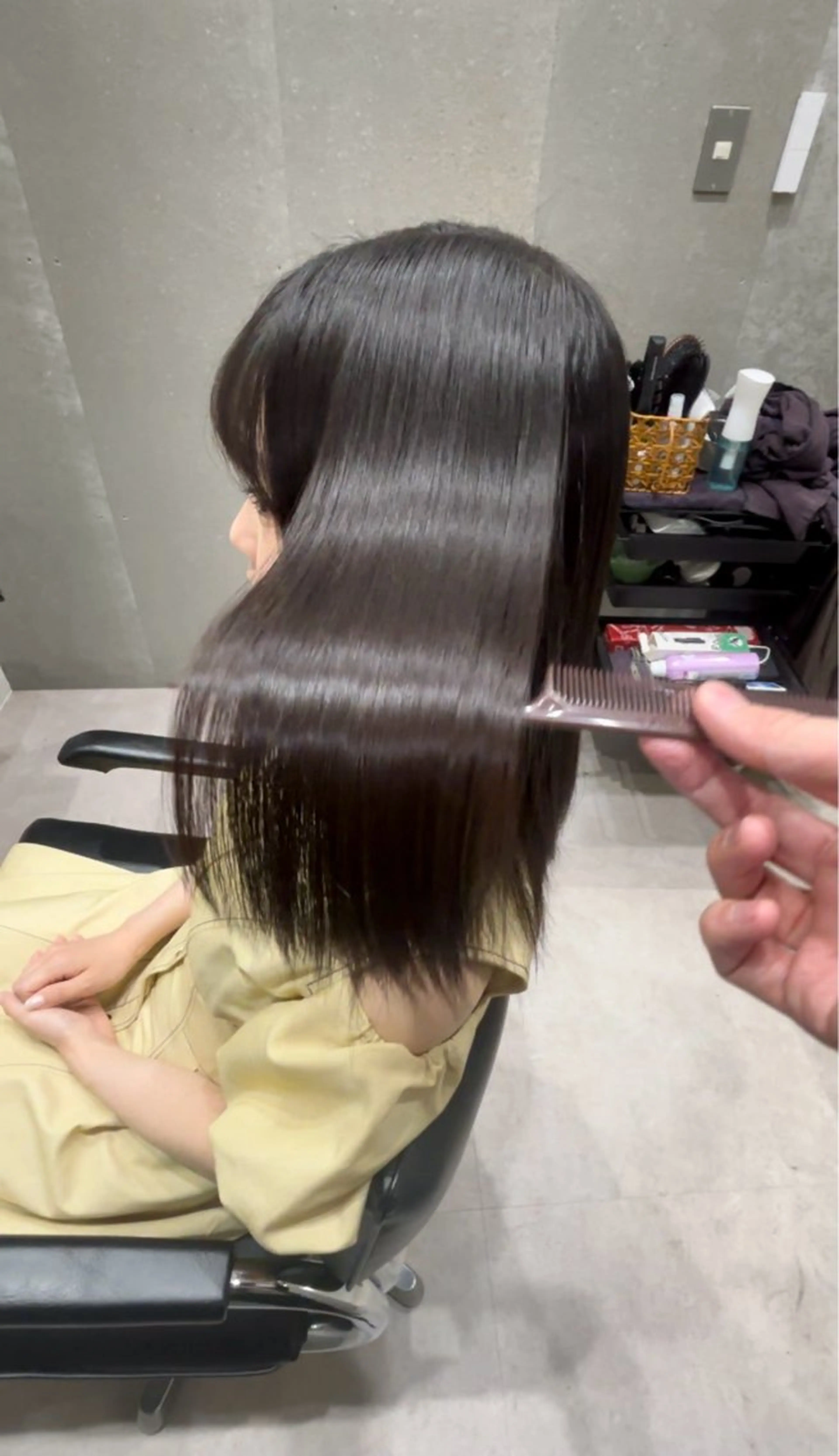 セミロング 髪質改善 トリートメント トリートメント ヘッドスパ 髪質改善ヘアケア 艶髪特化/上田のヘアスタイル