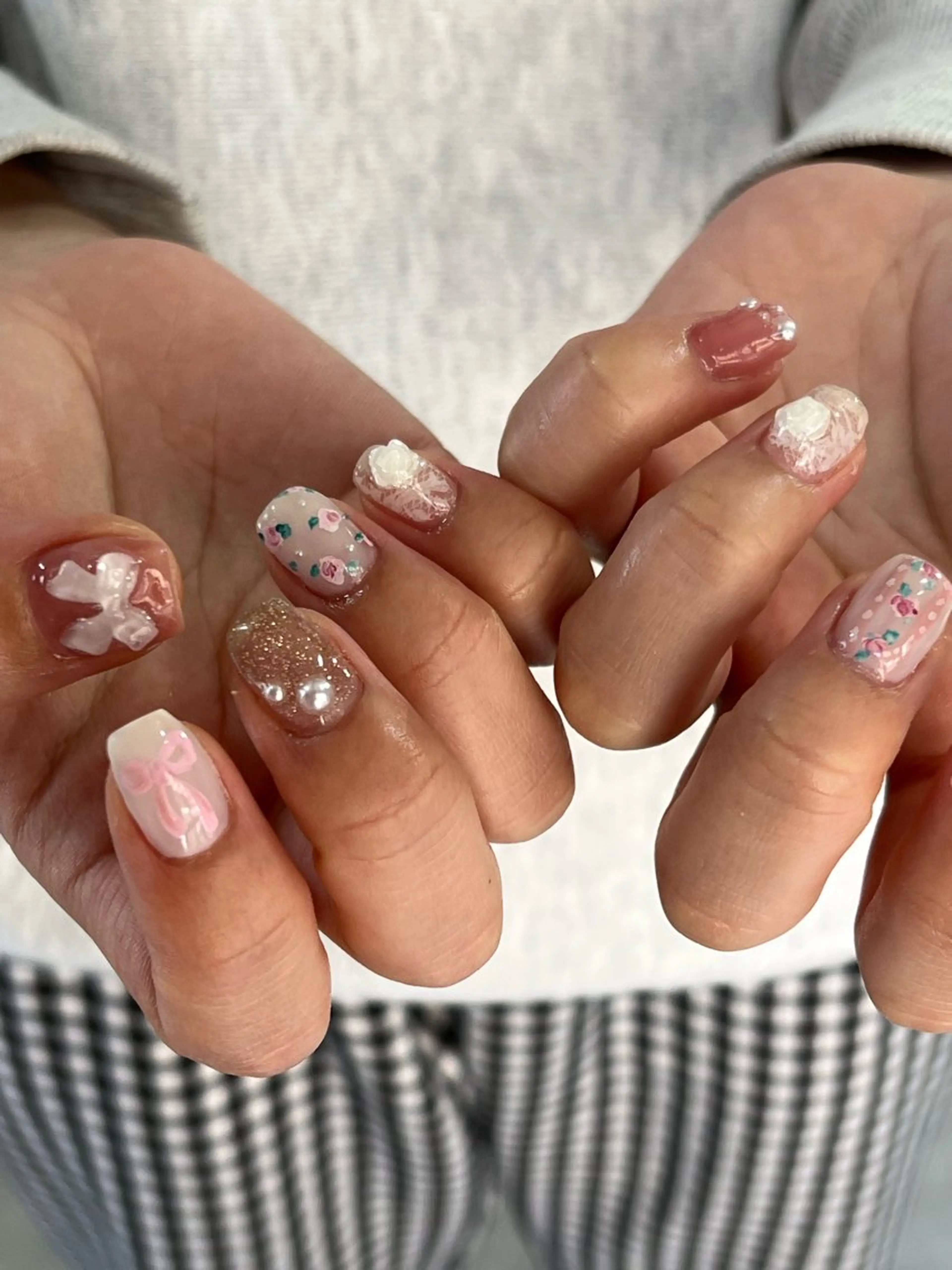ネイル ハンドネイル Hata nail 🎀個性派ニュアンスのネイルデザイン