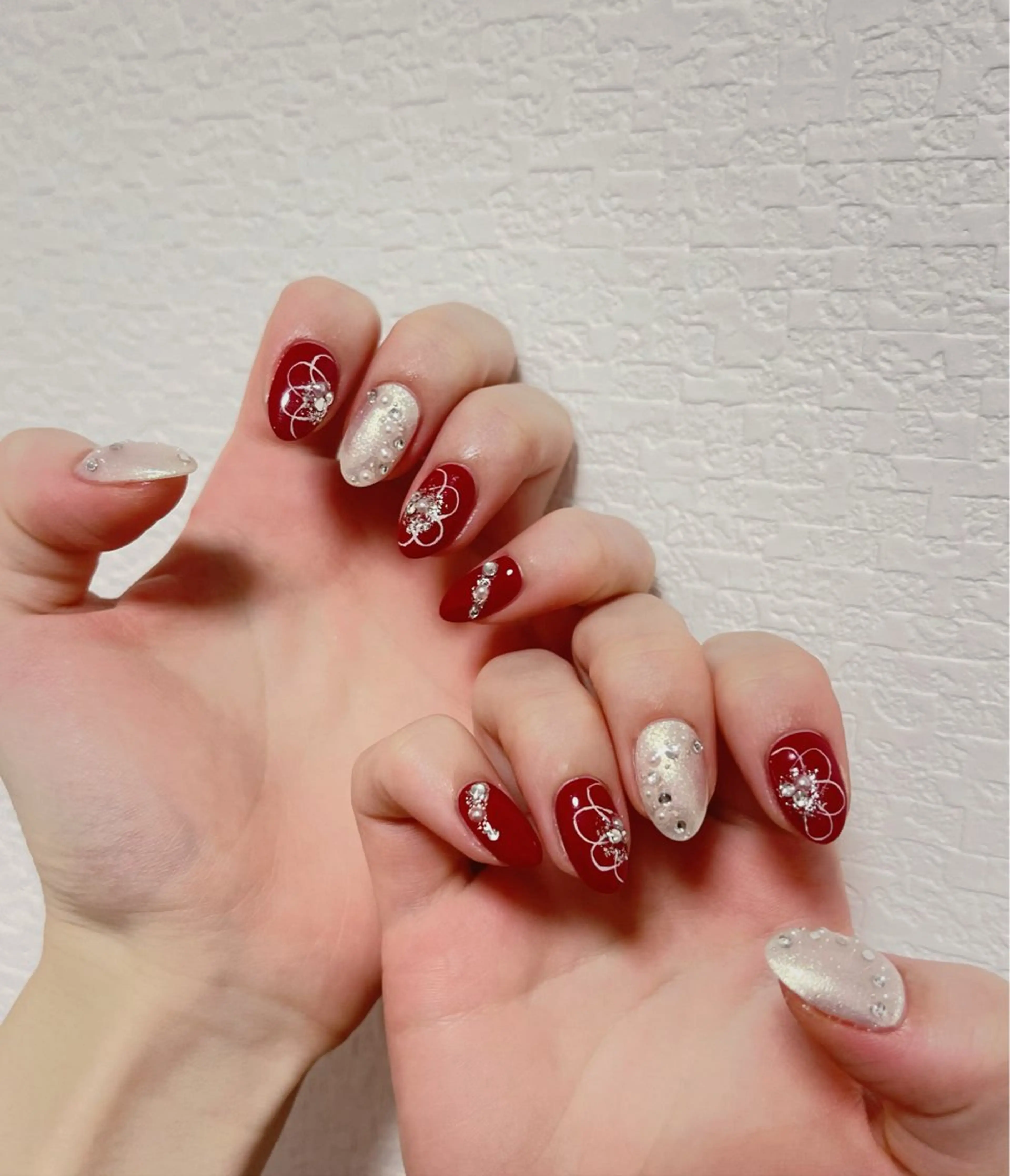 ネイル オーロラネイル 長さ出し フットネイル 韓国ネイル ラメ(グリッター) 👍thumbs up nail👍のネイルデザイン