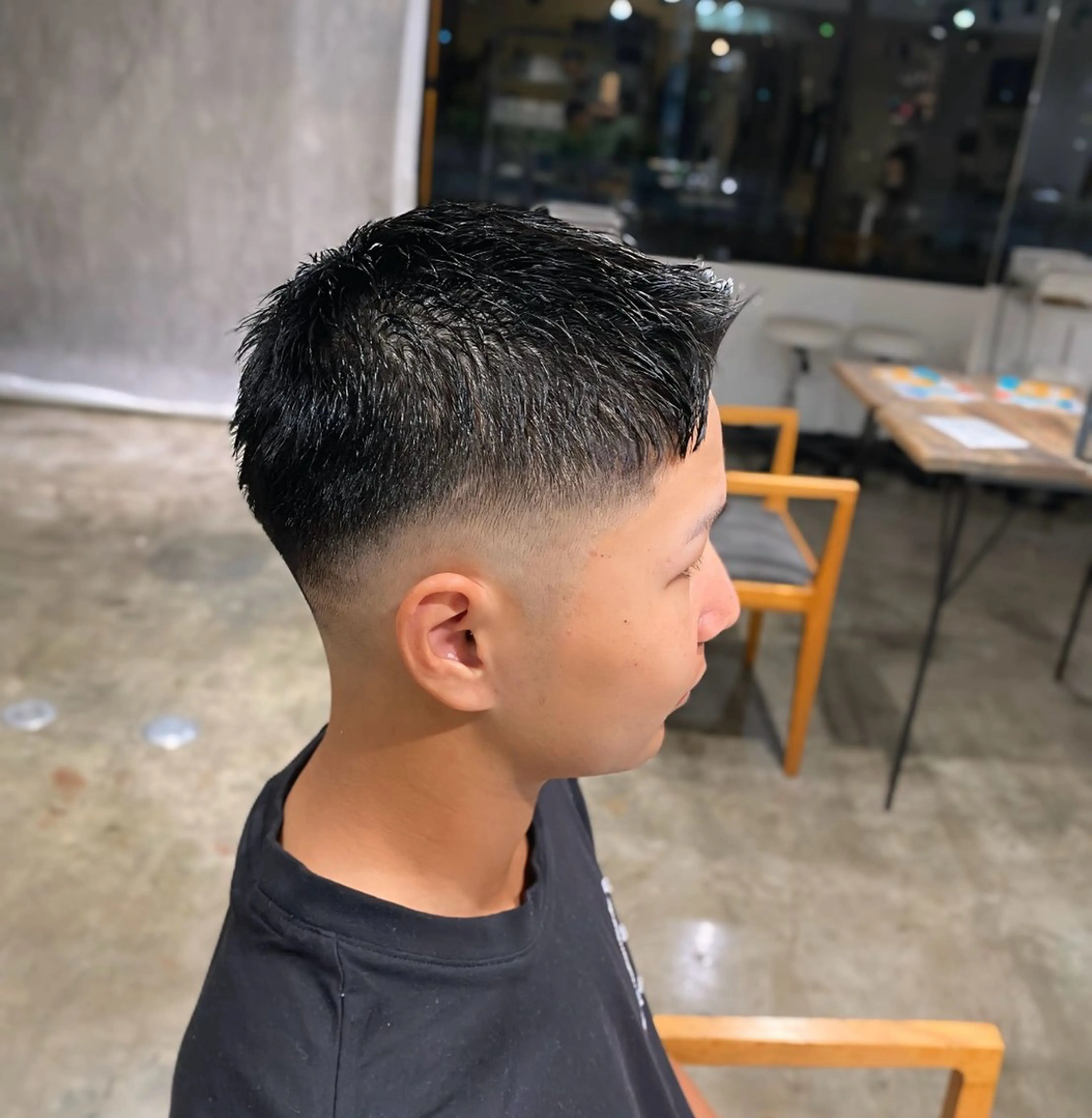 ショート メンズ フェードカット スキンフェード メンズパーマ 特化/中川拓也のヘアスタイル