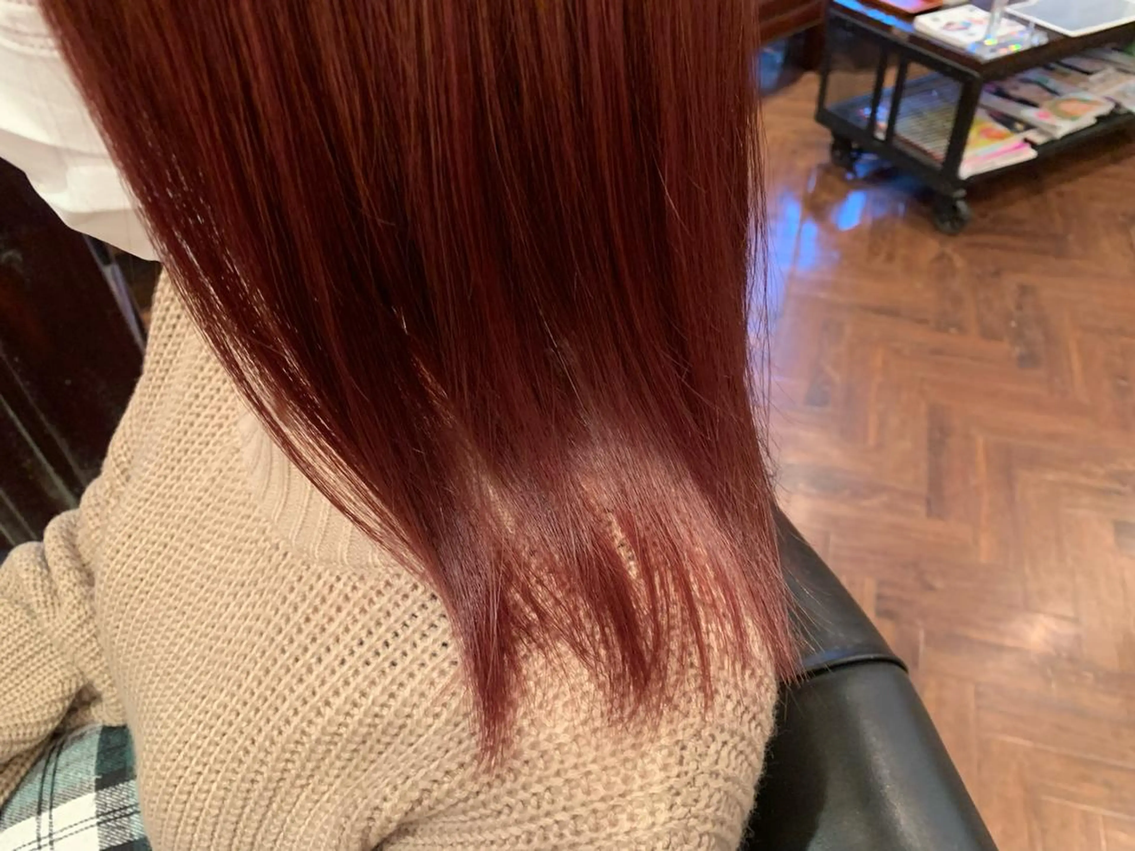 セミロング カラー カット ヘアカラー あべ ゆうかのヘアスタイル