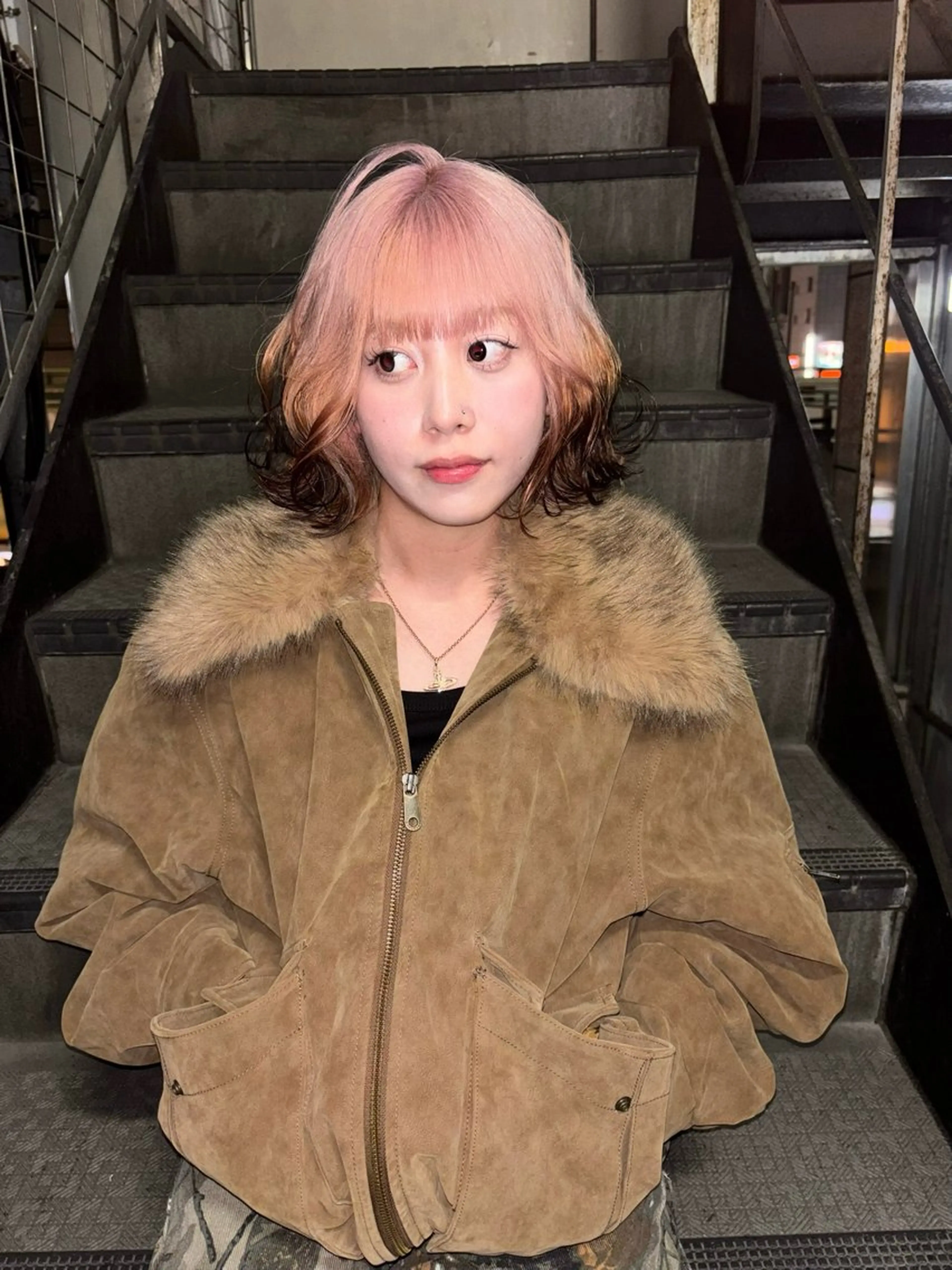 ミディアム ヘアカラー cope'u FARBE所属・issei 梅田ハイトーン⭐️のヘアスタイル