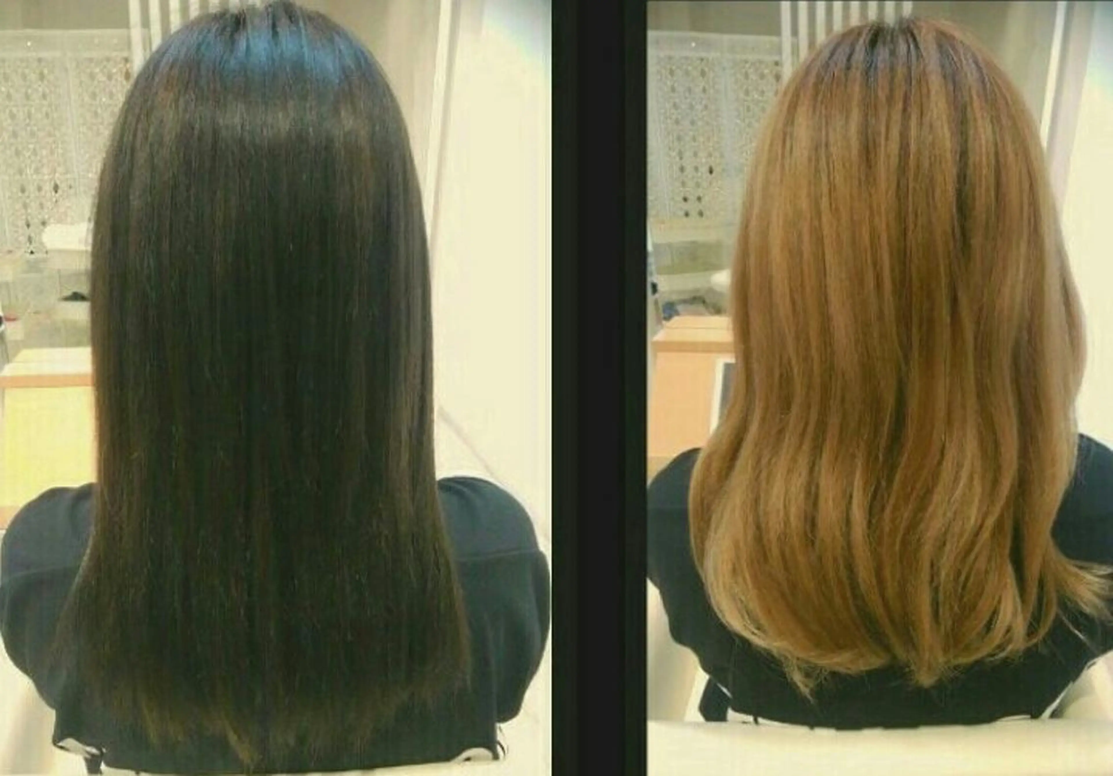 カラー ロング ブリーチなしWカラー /酸性ストレート河本のヘアスタイル