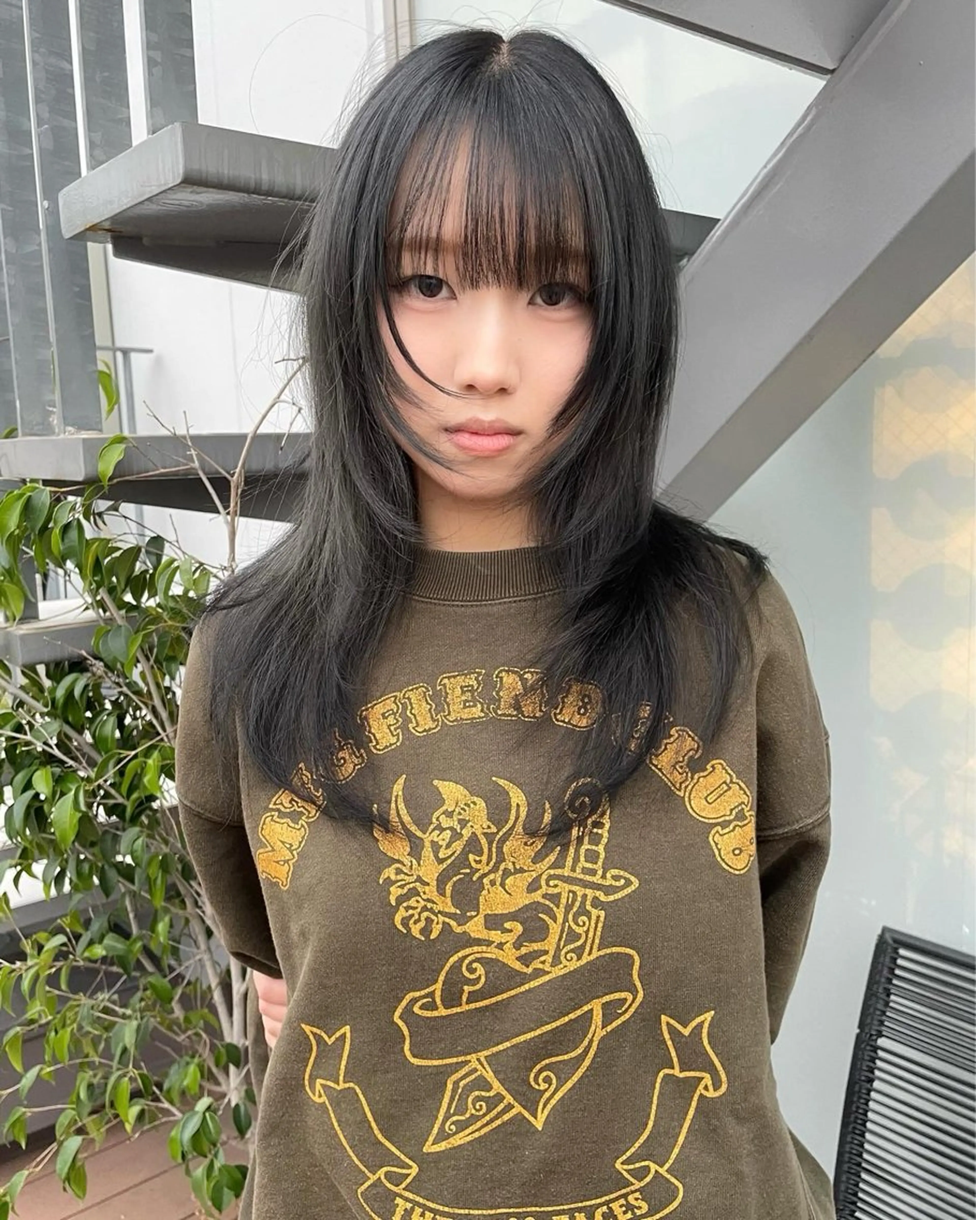 セミロング 夏季 デザインカラー /ブリーチカラーのヘアスタイル