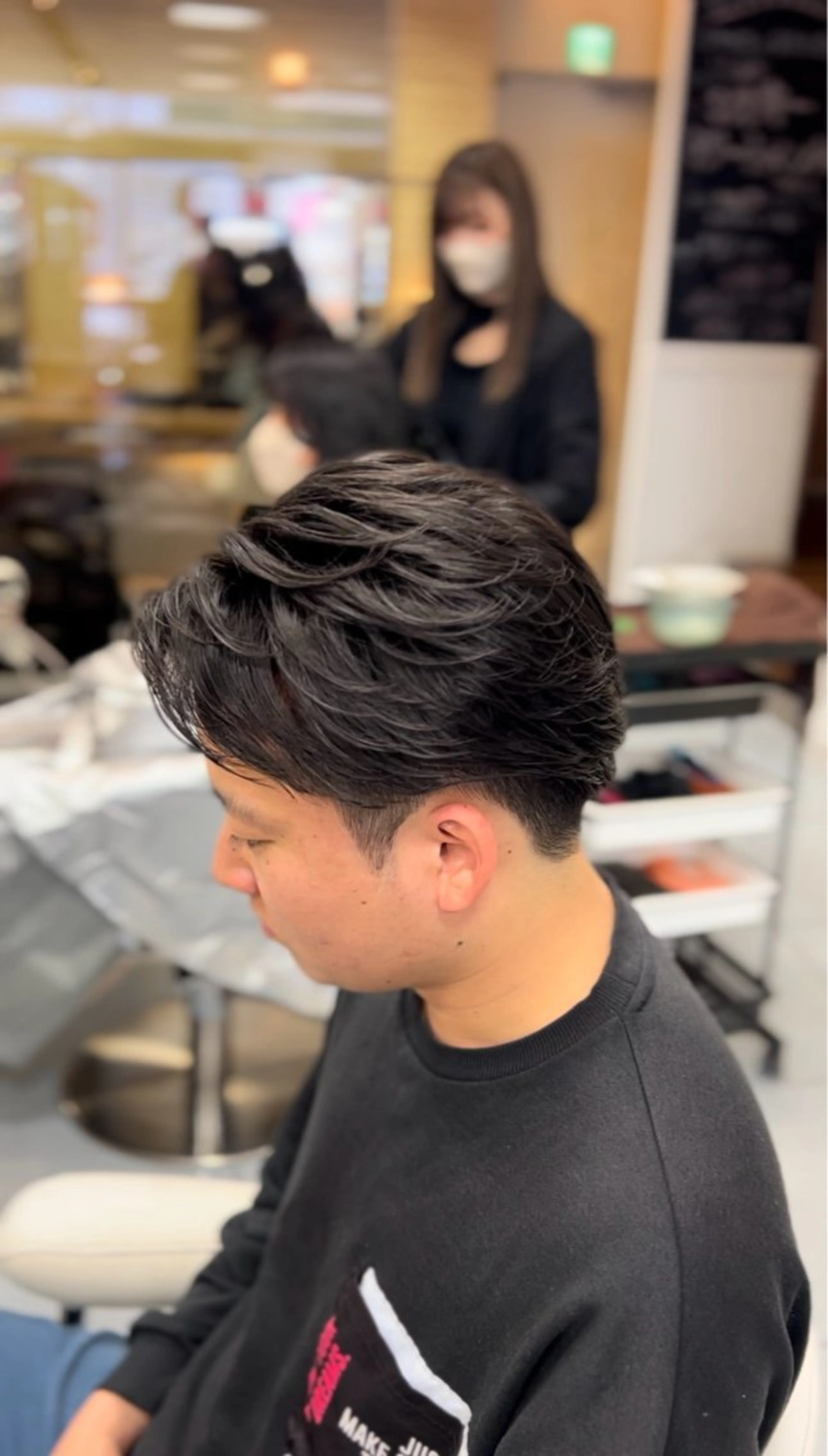 ショート パーマ メンズ センターパート メンズ韓国風 韓国マッシュ マッシュ メンズパーマ カット パーマ トリートメント 🔮メンズ縮毛矯正 毛流れパーマ💎竹永のヘアスタイル