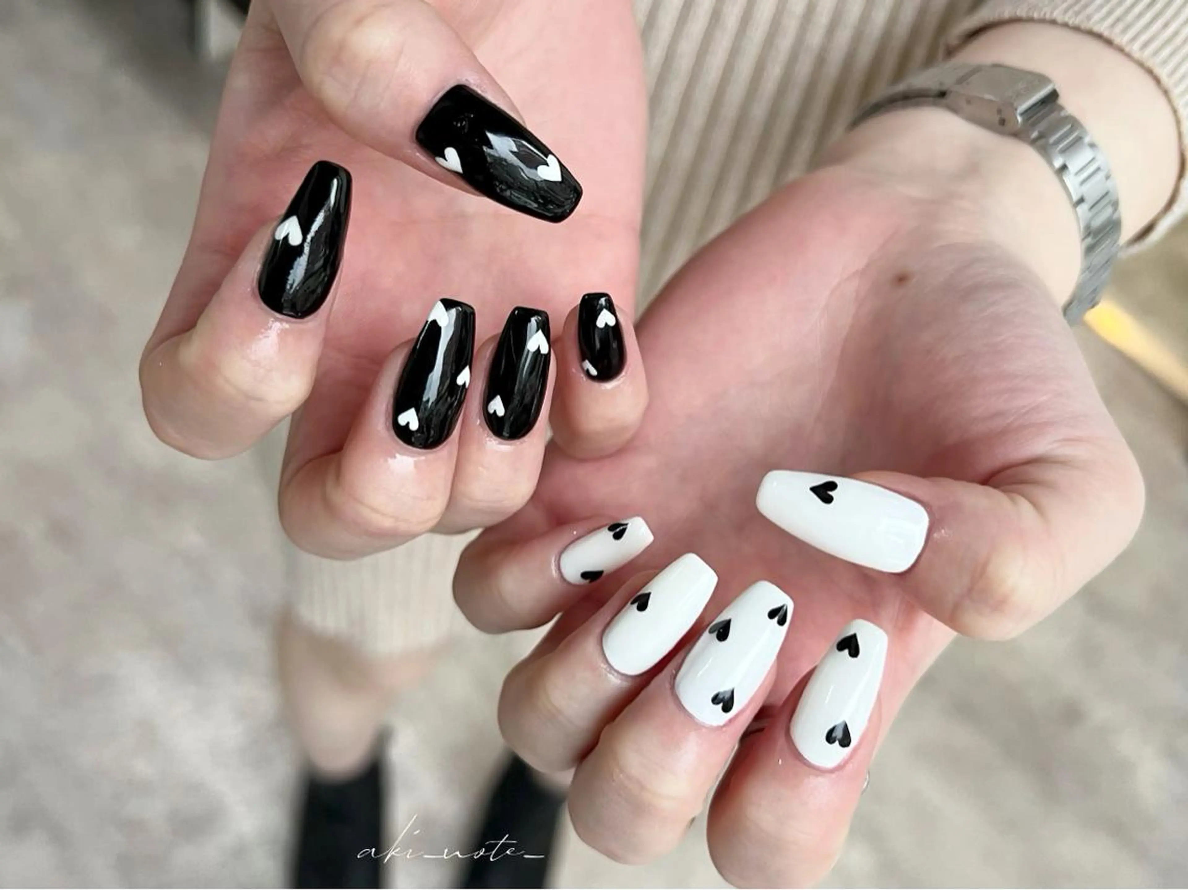 ネイル フレンチネイル ハート 韓国ネイル ツイードネイル バレンタイン ハンドネイル フットネイル GRANDE大須 栄/店長 aki🌙のネイルデザイン