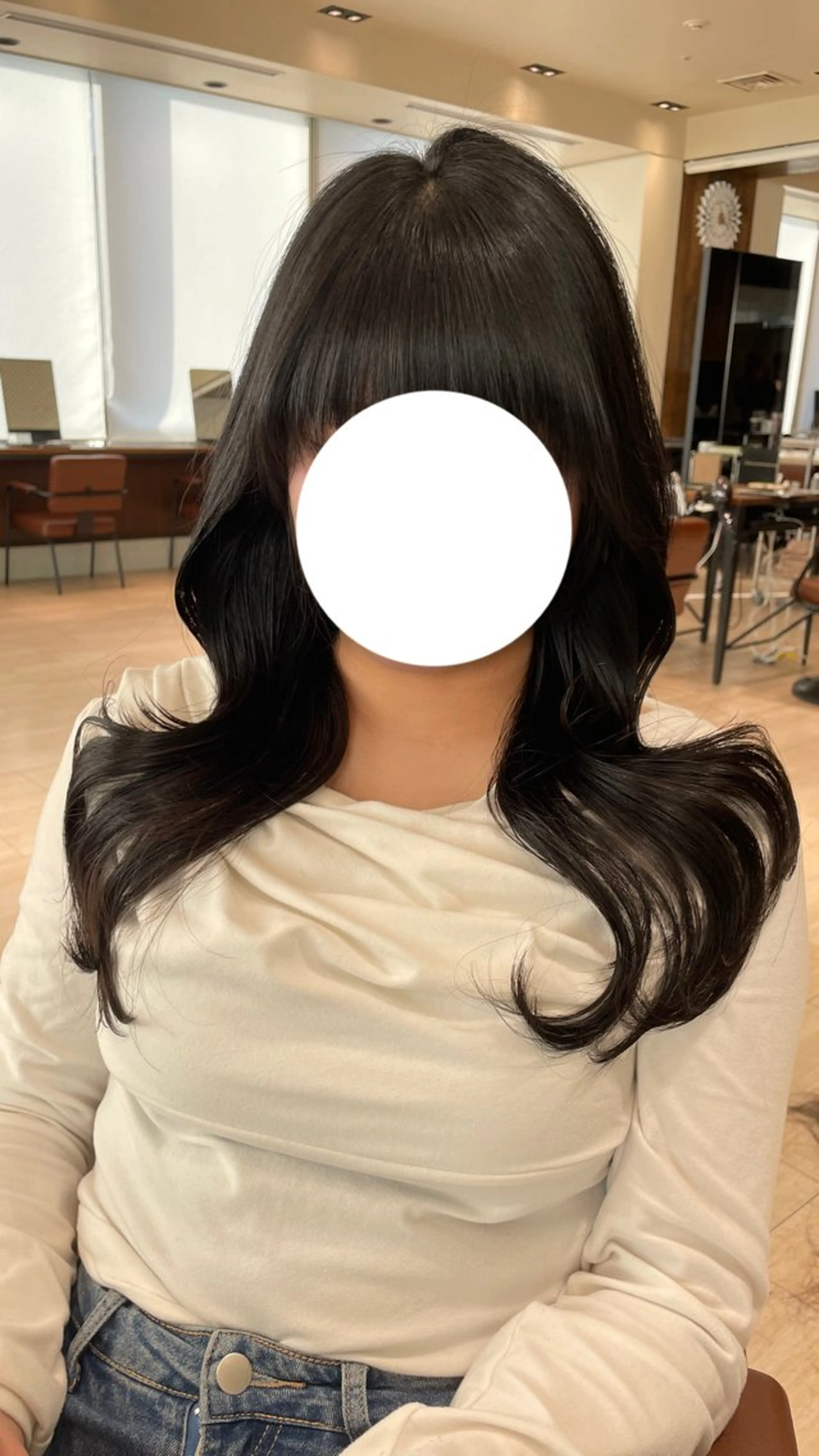 ロング レイヤーカット ヘアセット 艶カラー/アレンジ/ はまぐちうみのヘアスタイル