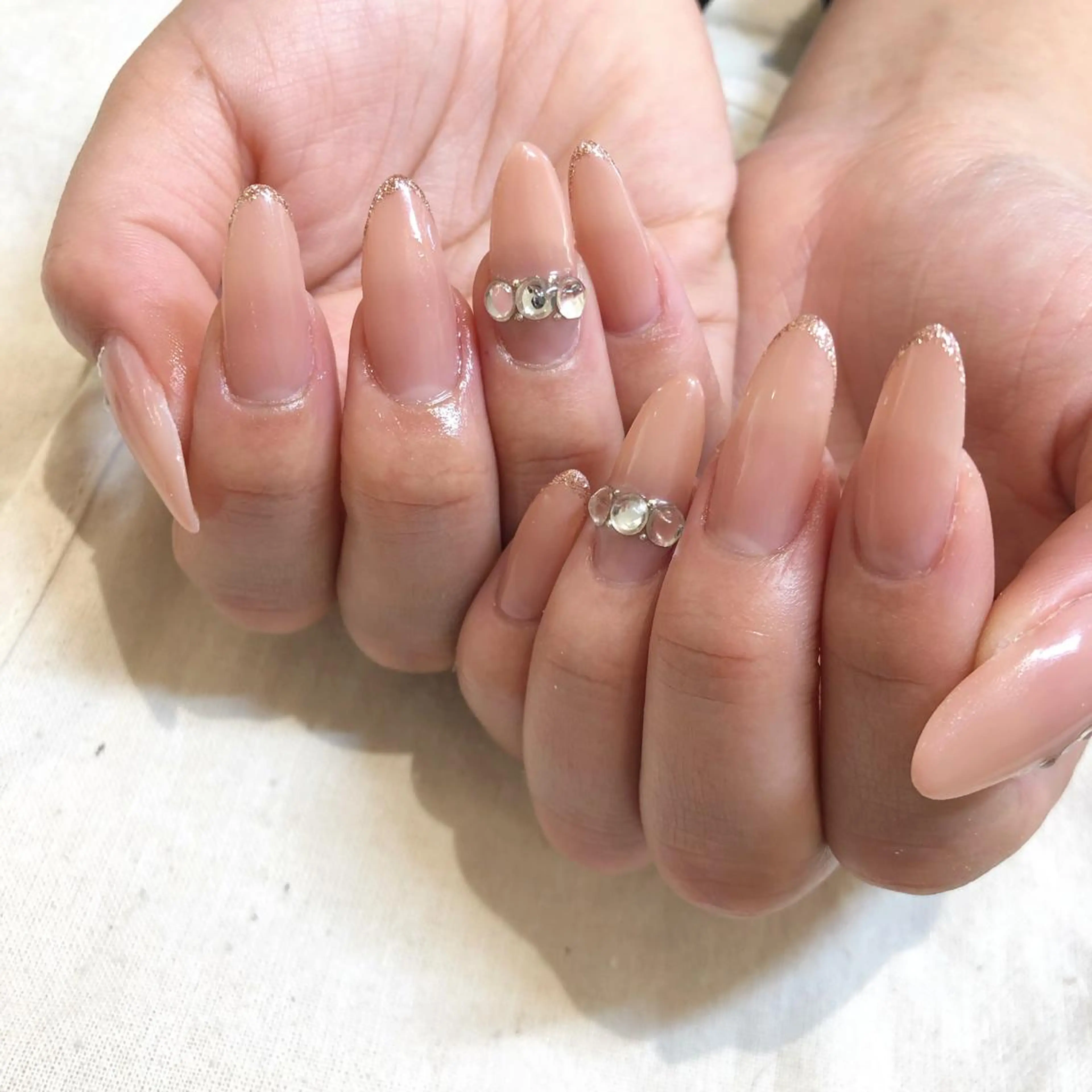 🌼10本長さ出し込み！爪へのダメージが最小限★*ﾟシンプルジェルネイル(designプラスは+1000円​〜​)🌼の写真