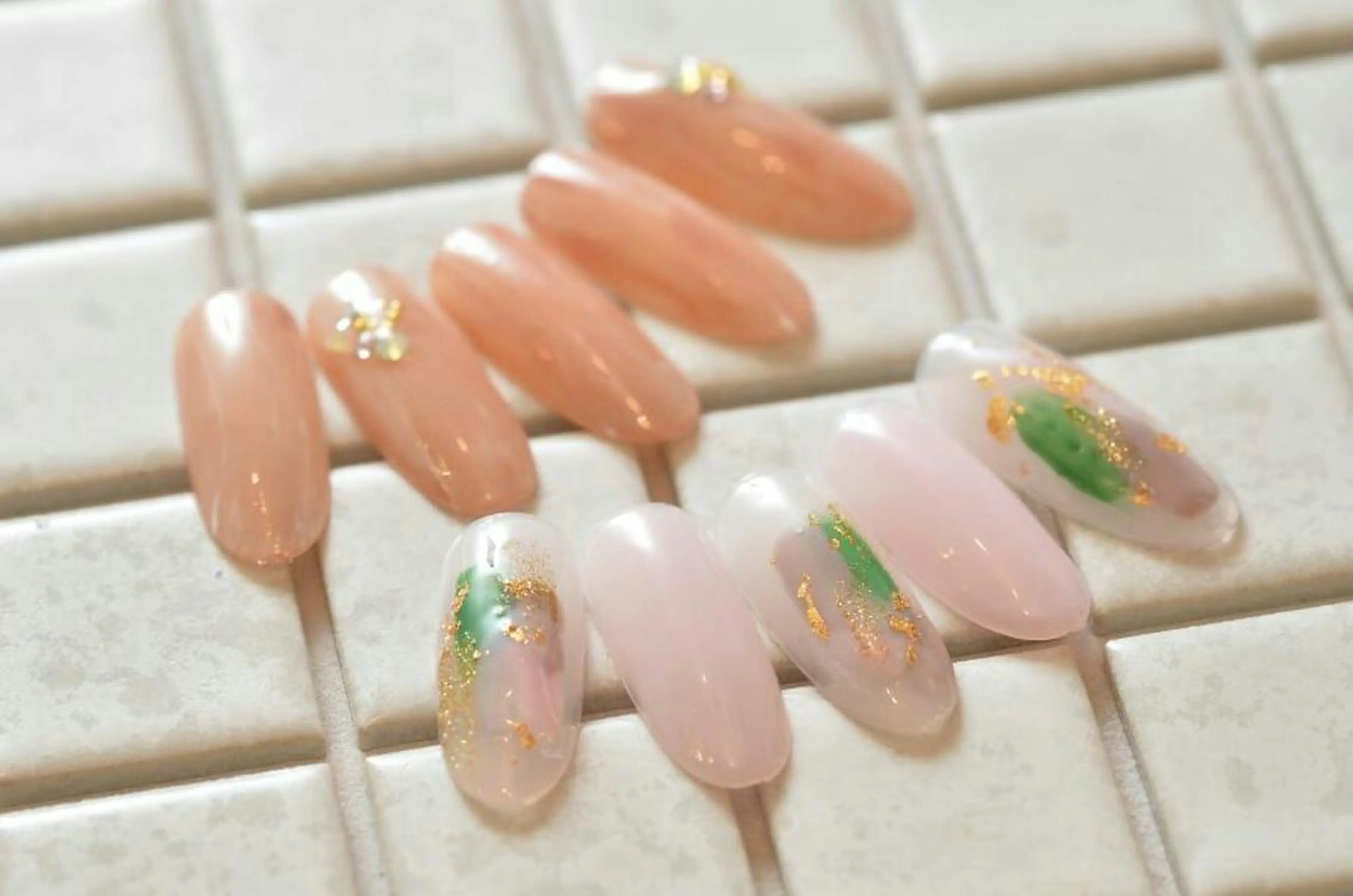 ネイル ニュアンスネイル 春ネイル ハンドネイル private salon mieのネイルデザイン