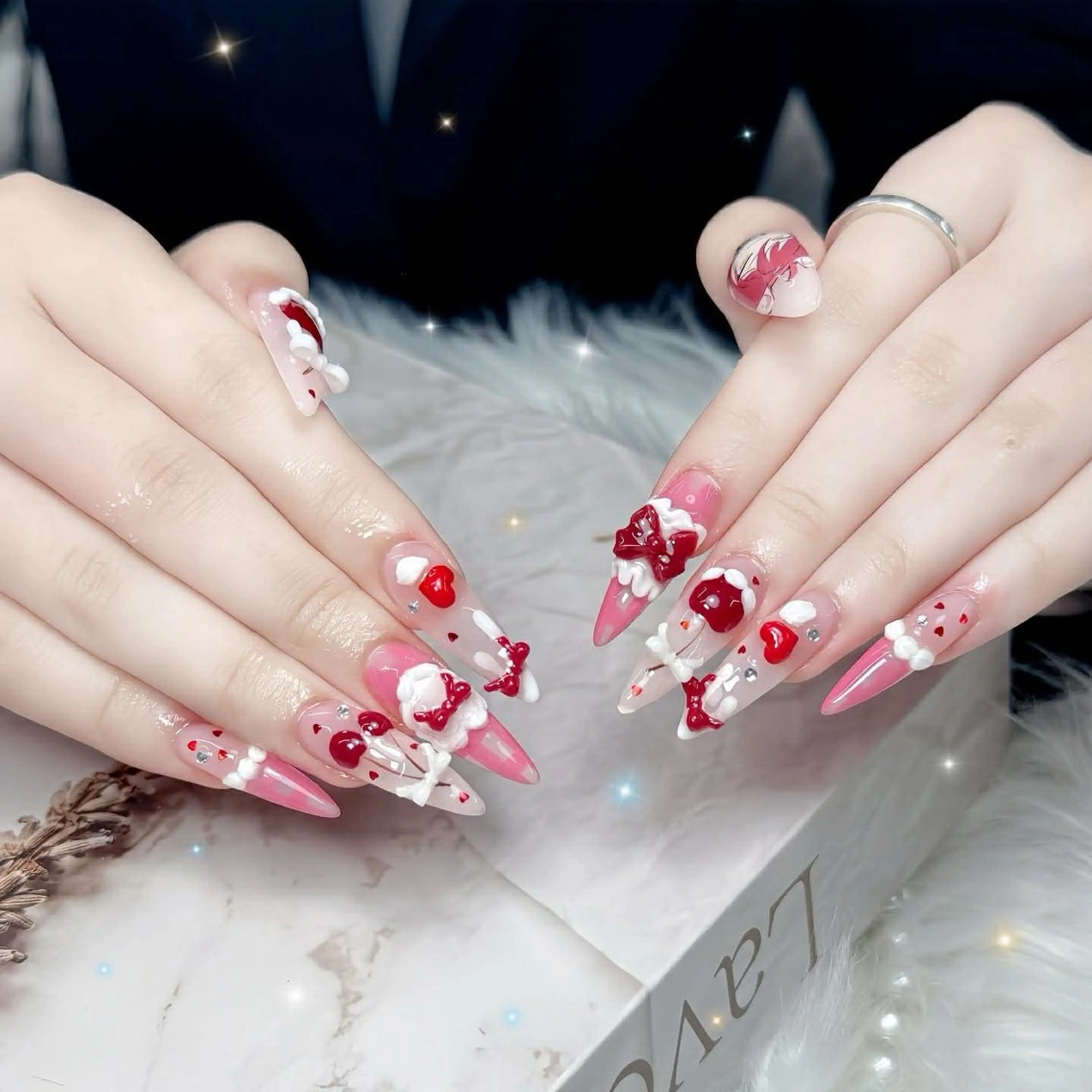 ネイル アートネイル オーロラネイル ブラウン ジェルネイル グラデーション ハンドネイル ハンドケア Nova Nail Shinsaiのネイルデザイン