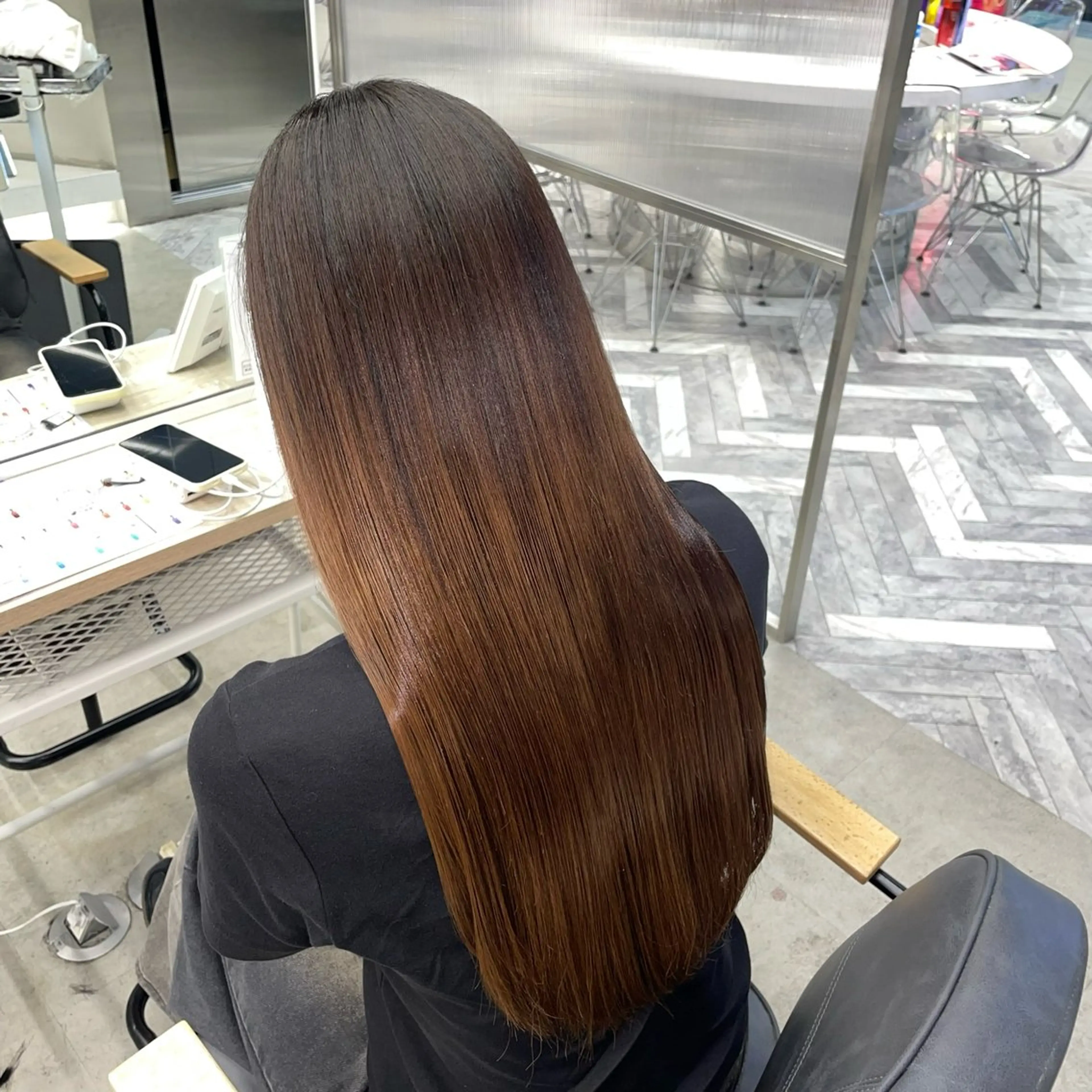 ロング トリートメント ななみ.⋆𝜗𝜚 艶カラー/まつパのヘアスタイル