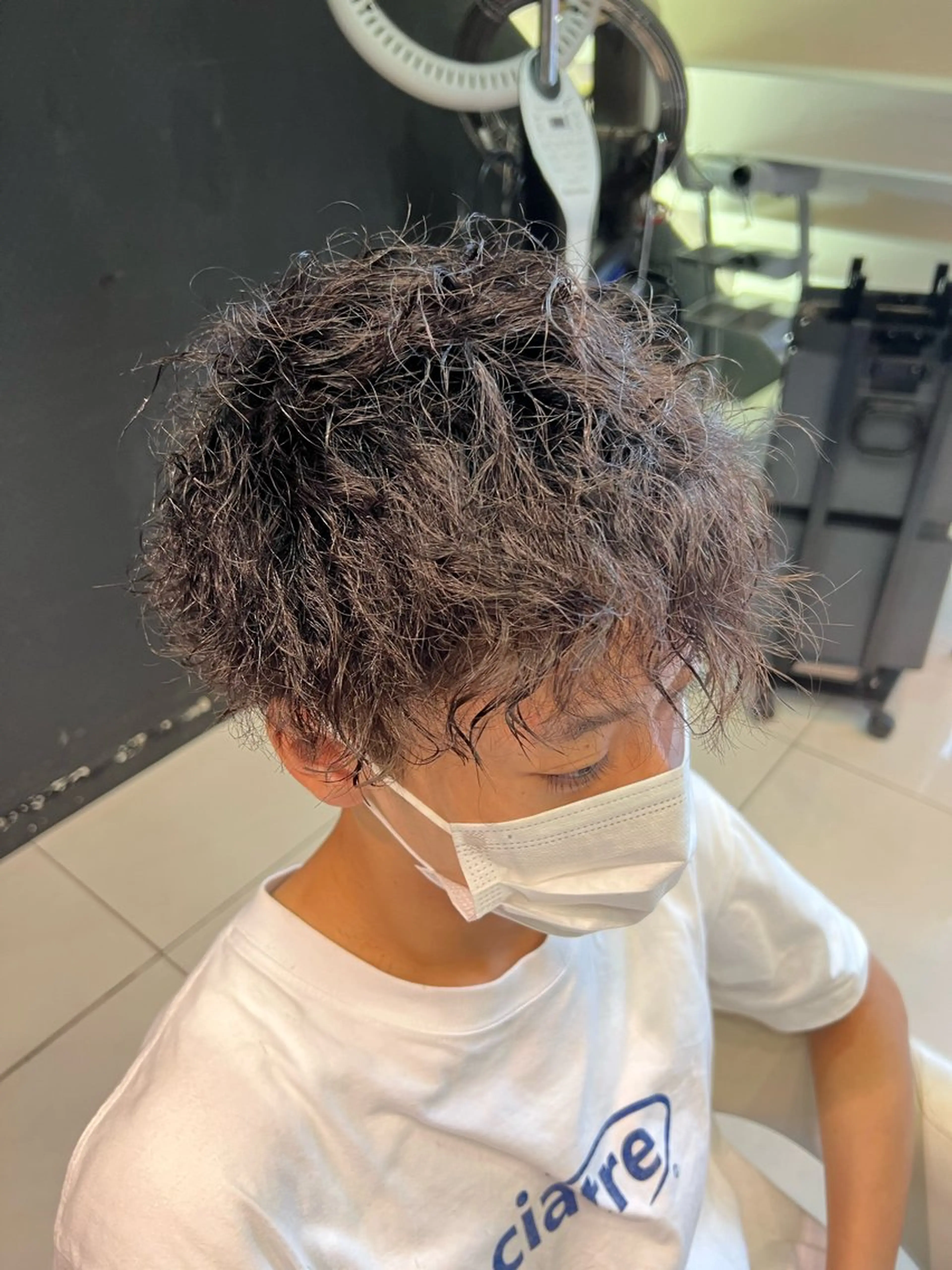 ショート パーマ メンズ カット パーマ 青木 捺稀のヘアスタイル