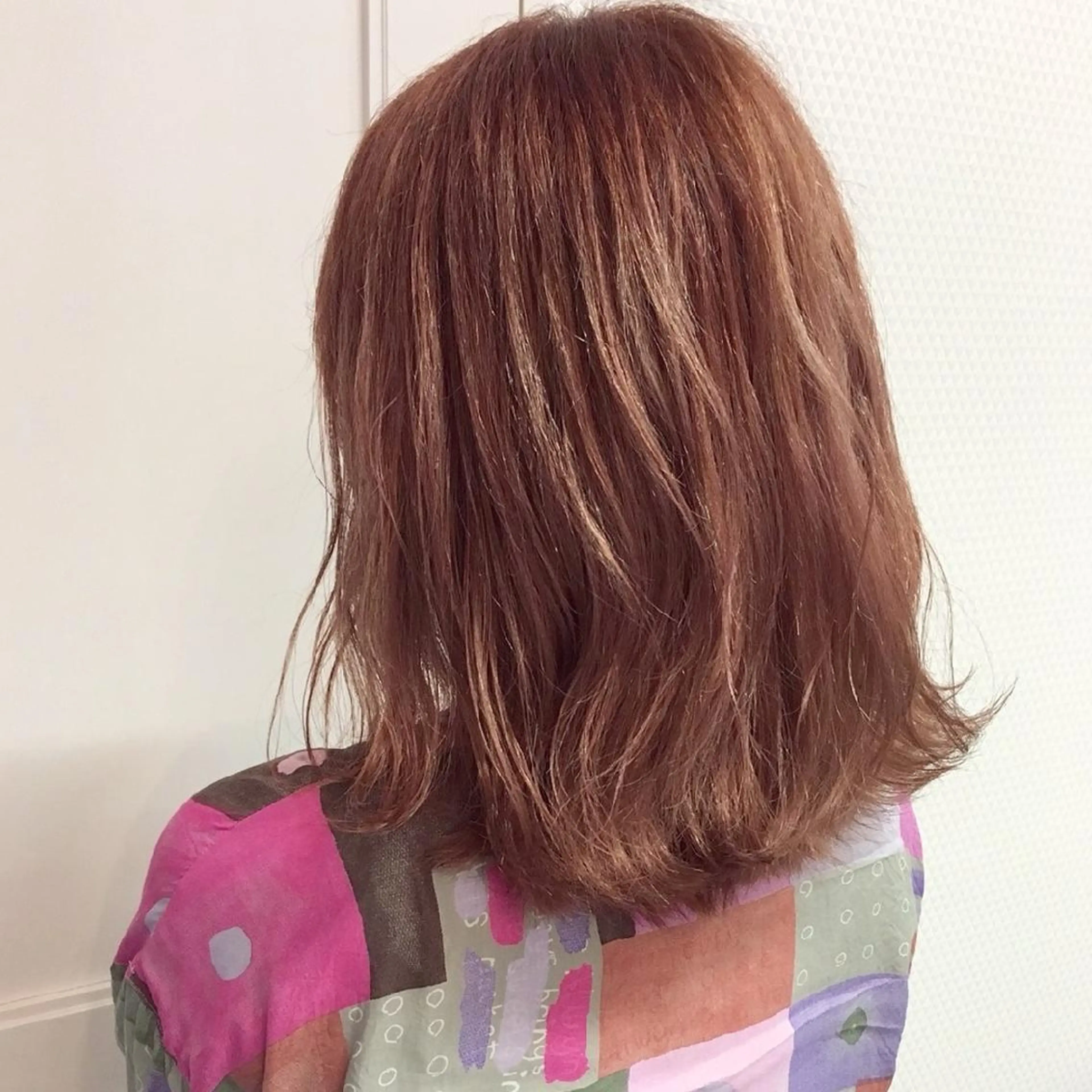 ミディアム カラー 透明感カラー ピンクカラー 竹内啓太 ボブのヘアスタイル