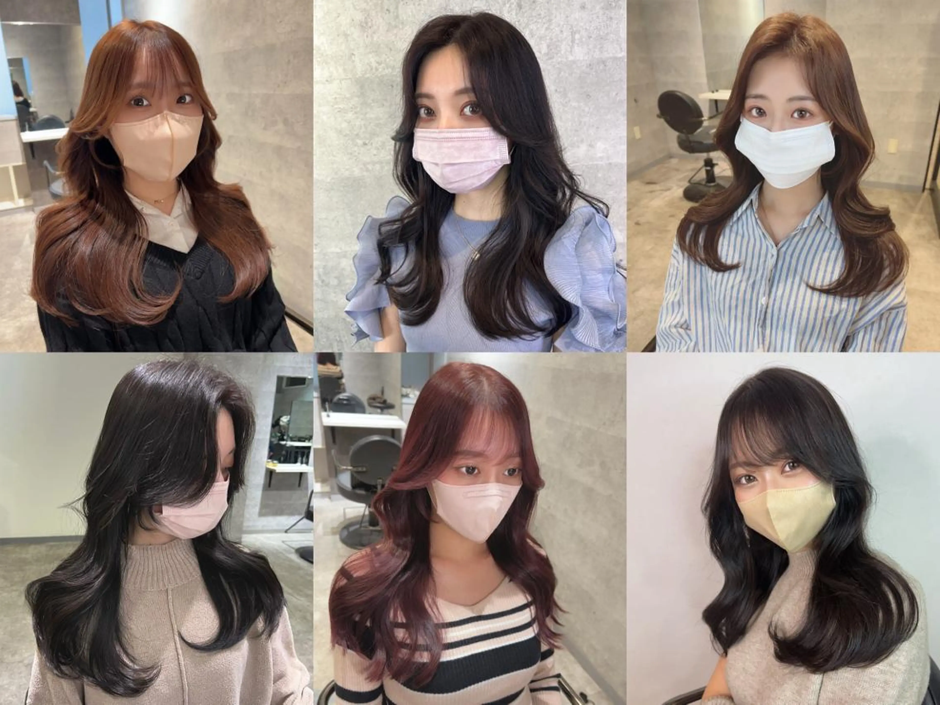 セミロング カラー アディクシーカラー バレイヤージュ 黒髪 ブリーチ ダブルカラー カット ヘアカラー トリートメント ＿WHITE鳳店 アンダーバーホワイトのヘアスタイル