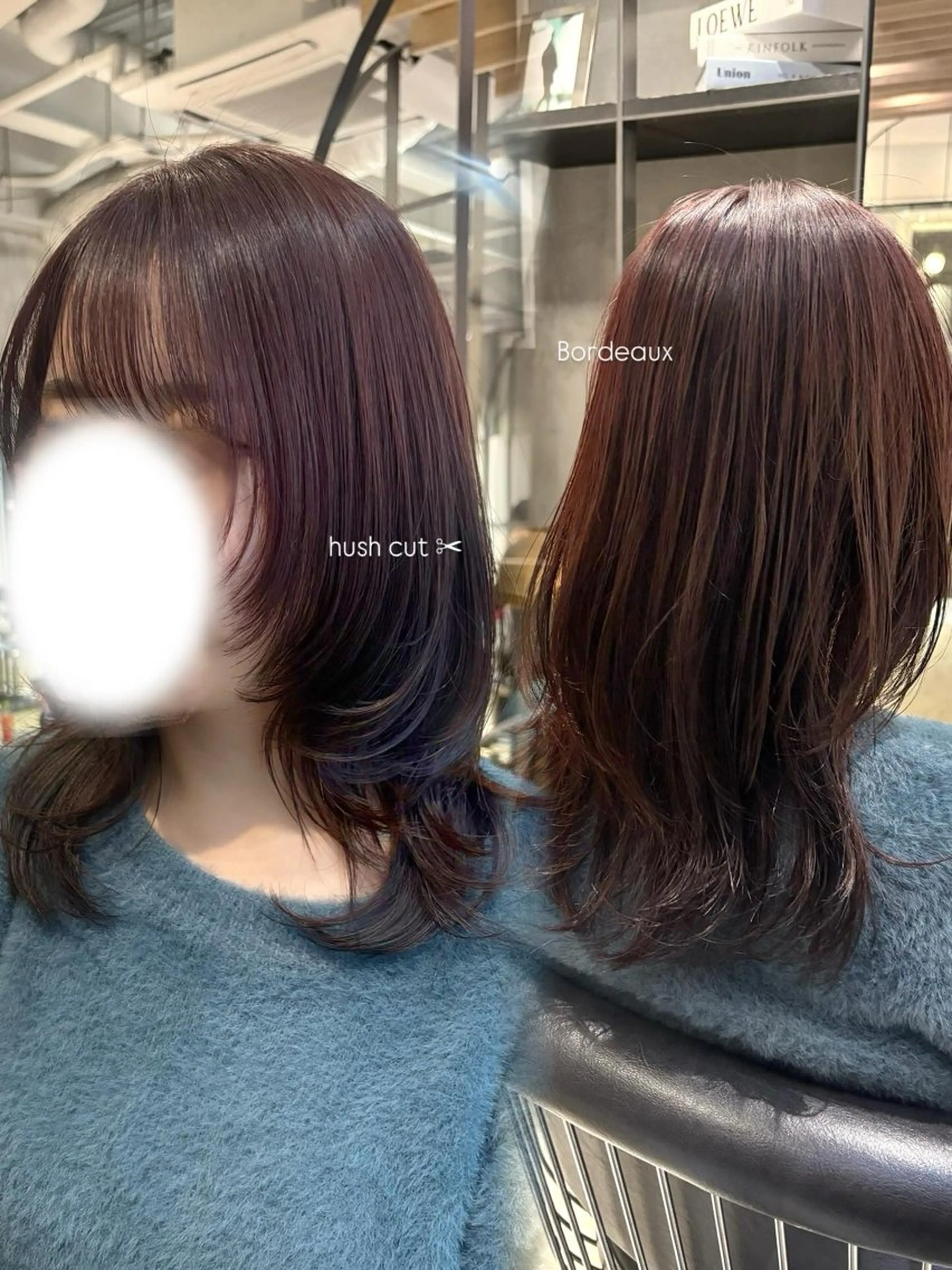 ミディアム ハッシュカット カット 西田 美侑/カットモデルのヘアスタイル